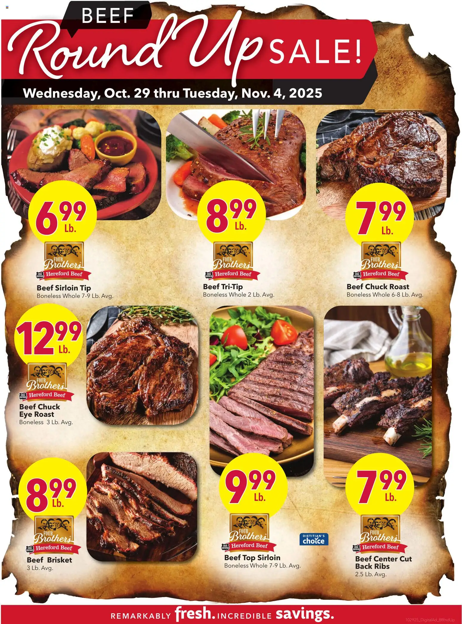 Cash Wise Beef Round Up - page 1- valid from 10/29/2025
