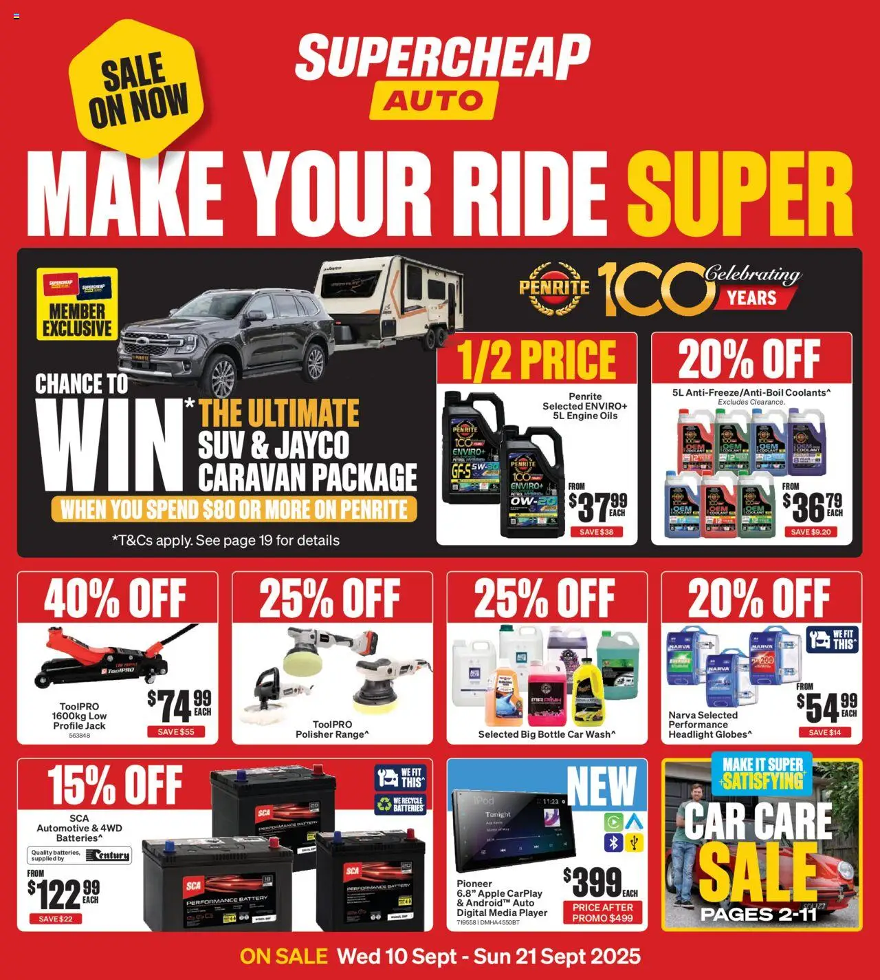Supercheap Auto Catalogue - page 1- valid from 10/09/2025