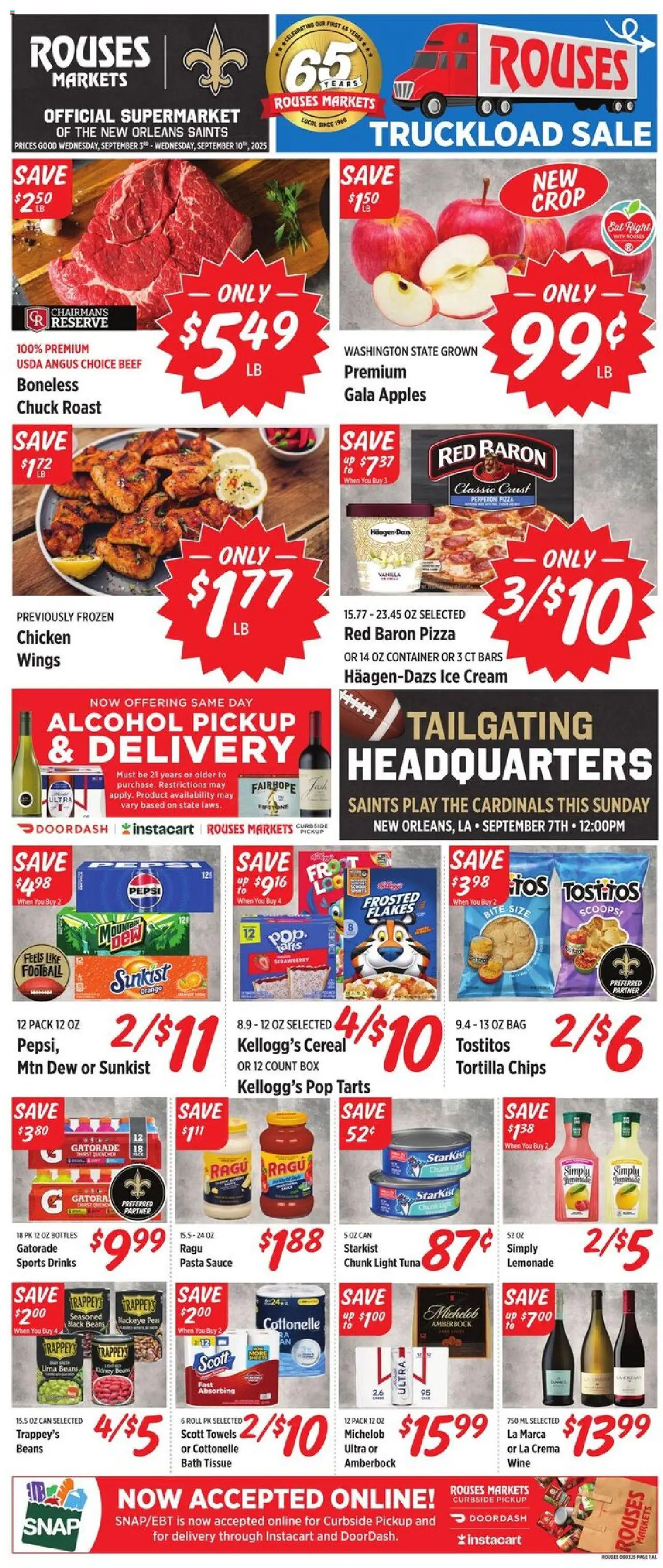 Rouses Weekly Ad - AL - page 1- valid from 09/03/2025