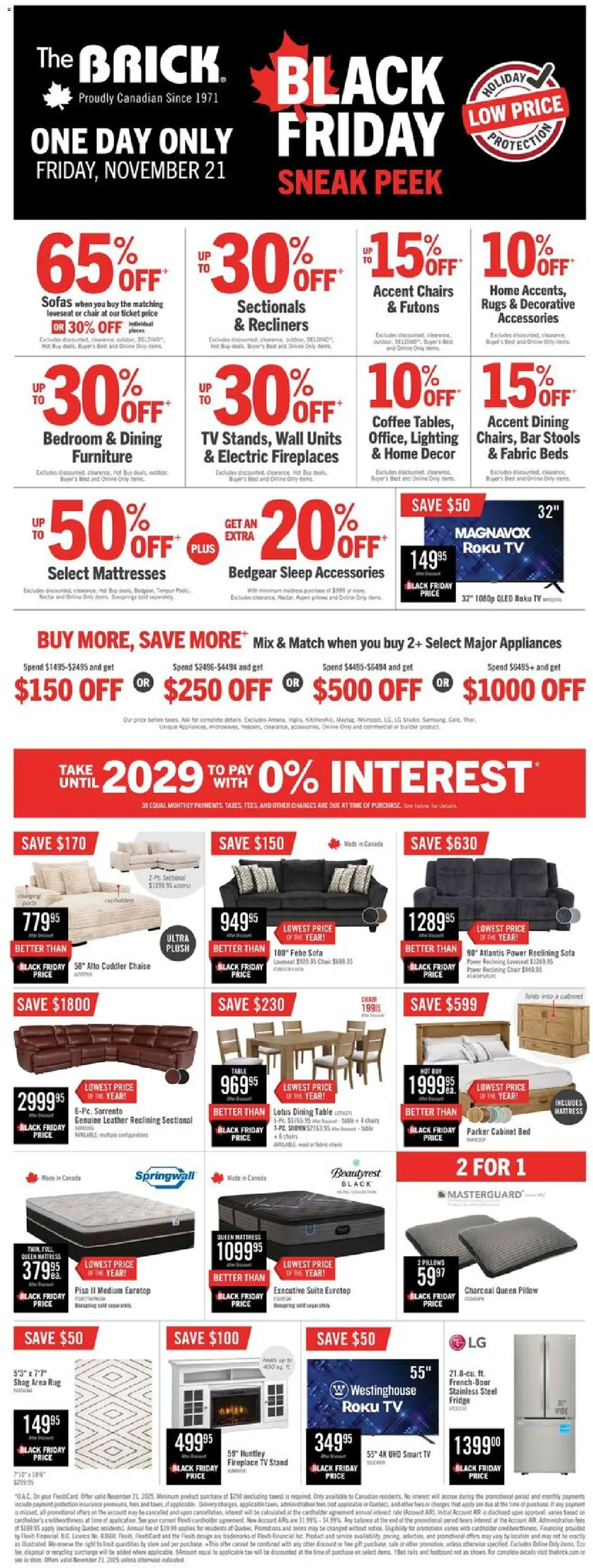 The Brick - Black Friday  - page 1- valid from Nov 21, 2025