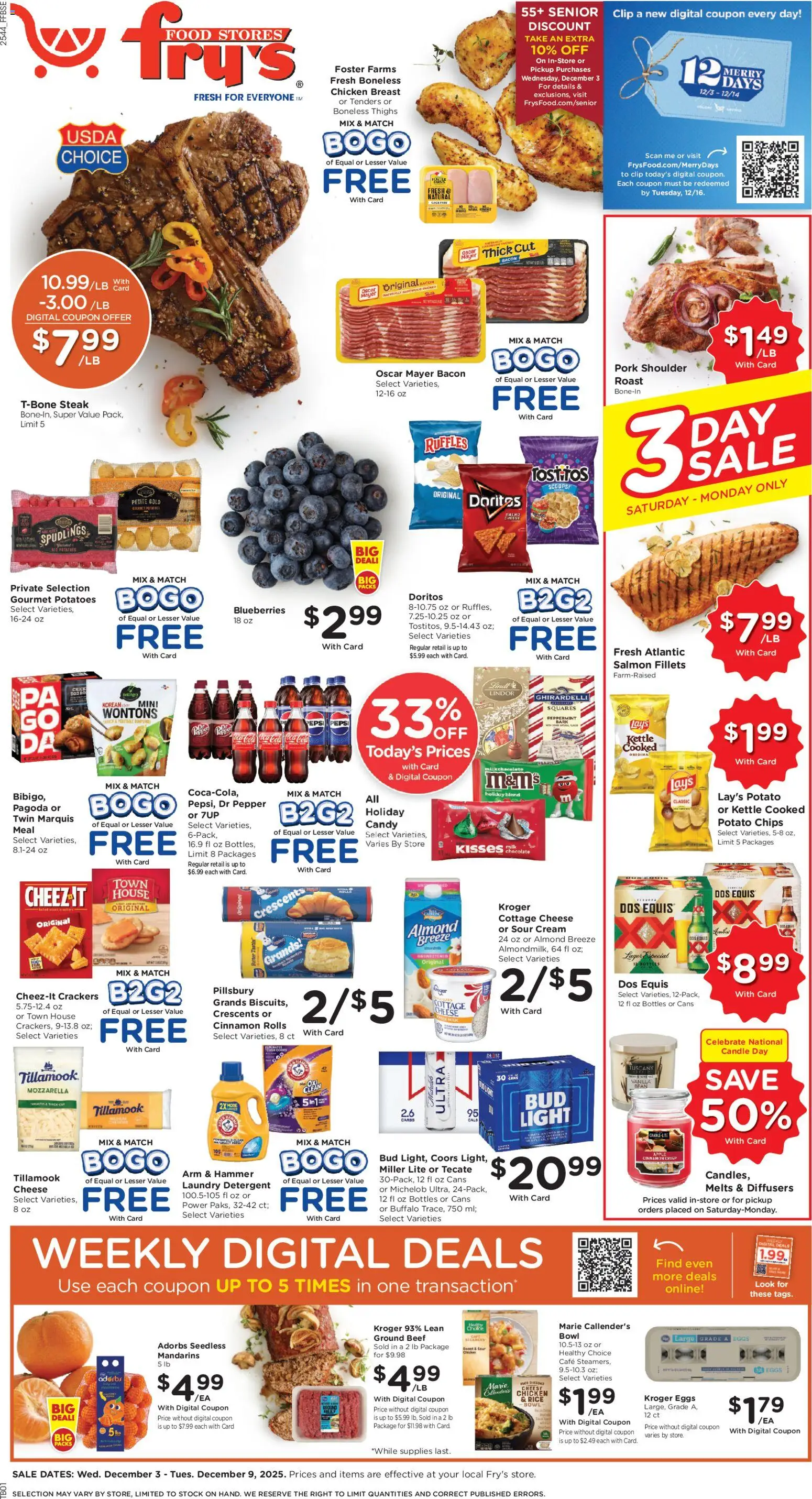 Fry's Food Weekly Ad - page 1- valid from 12/03/2025