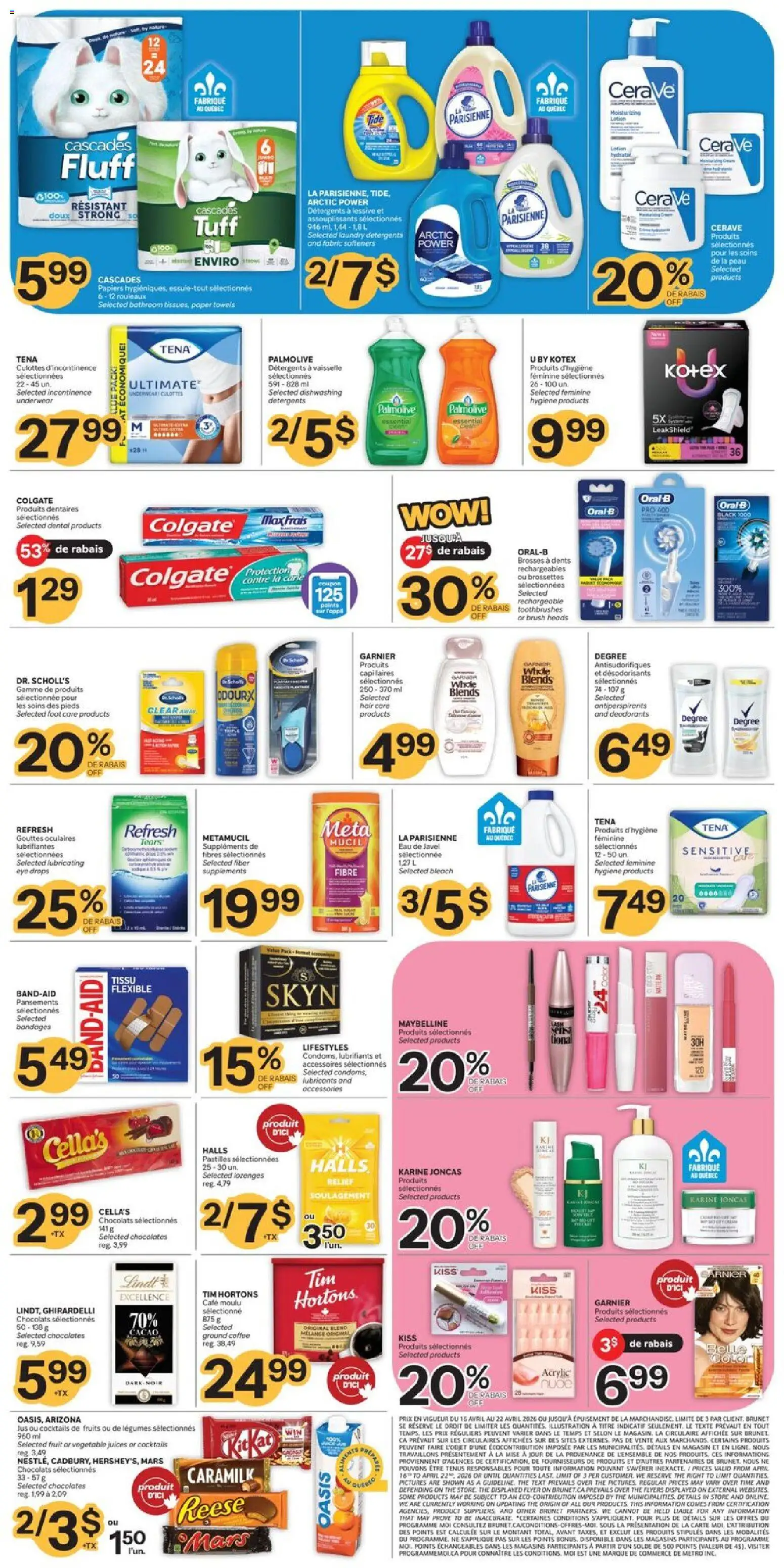 Brunet weekly flyer / circulaire - page 2- valid from Apr 16, 2026