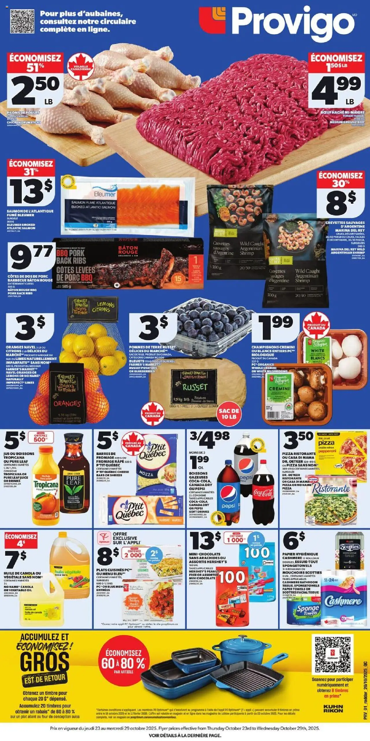 Provigo weekly flyer / circulaire - page 1- valid from Oct 23, 2025