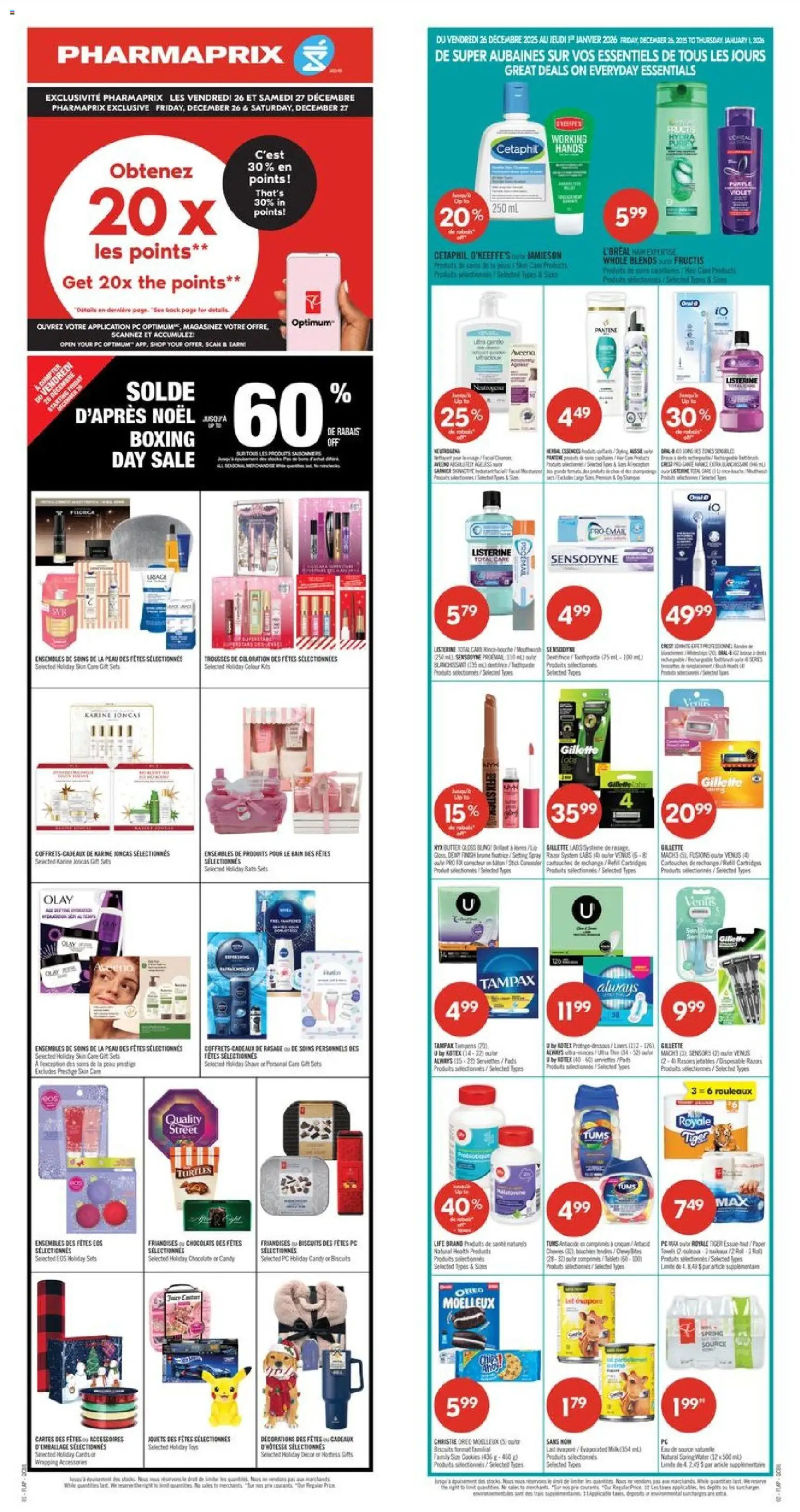 Pharmaprix weekly flyer / circulaire - page 1- valid from Dec 26, 2025