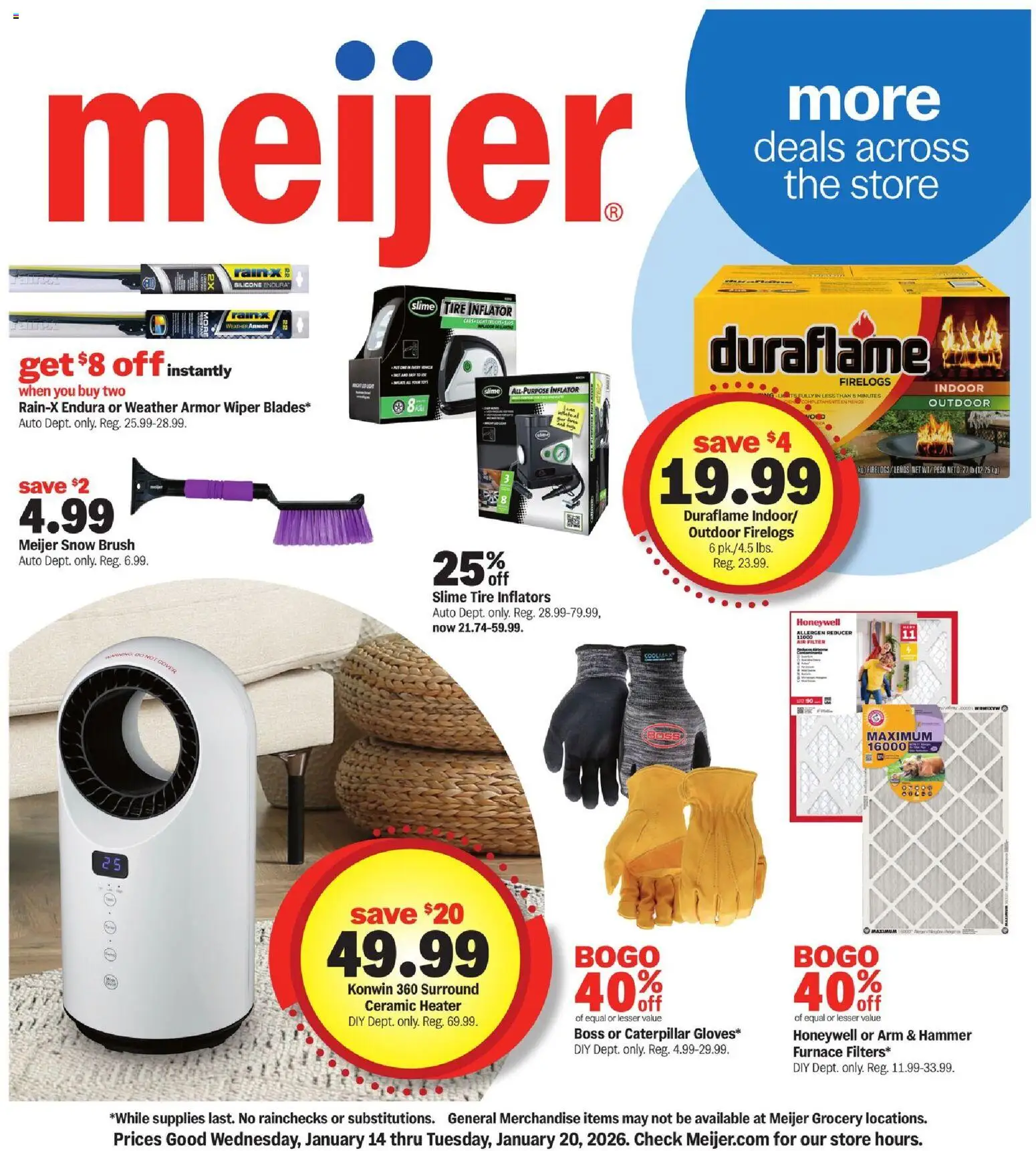 Meijer More Deals Across the Store - page 1- valid from 01/14/2026
