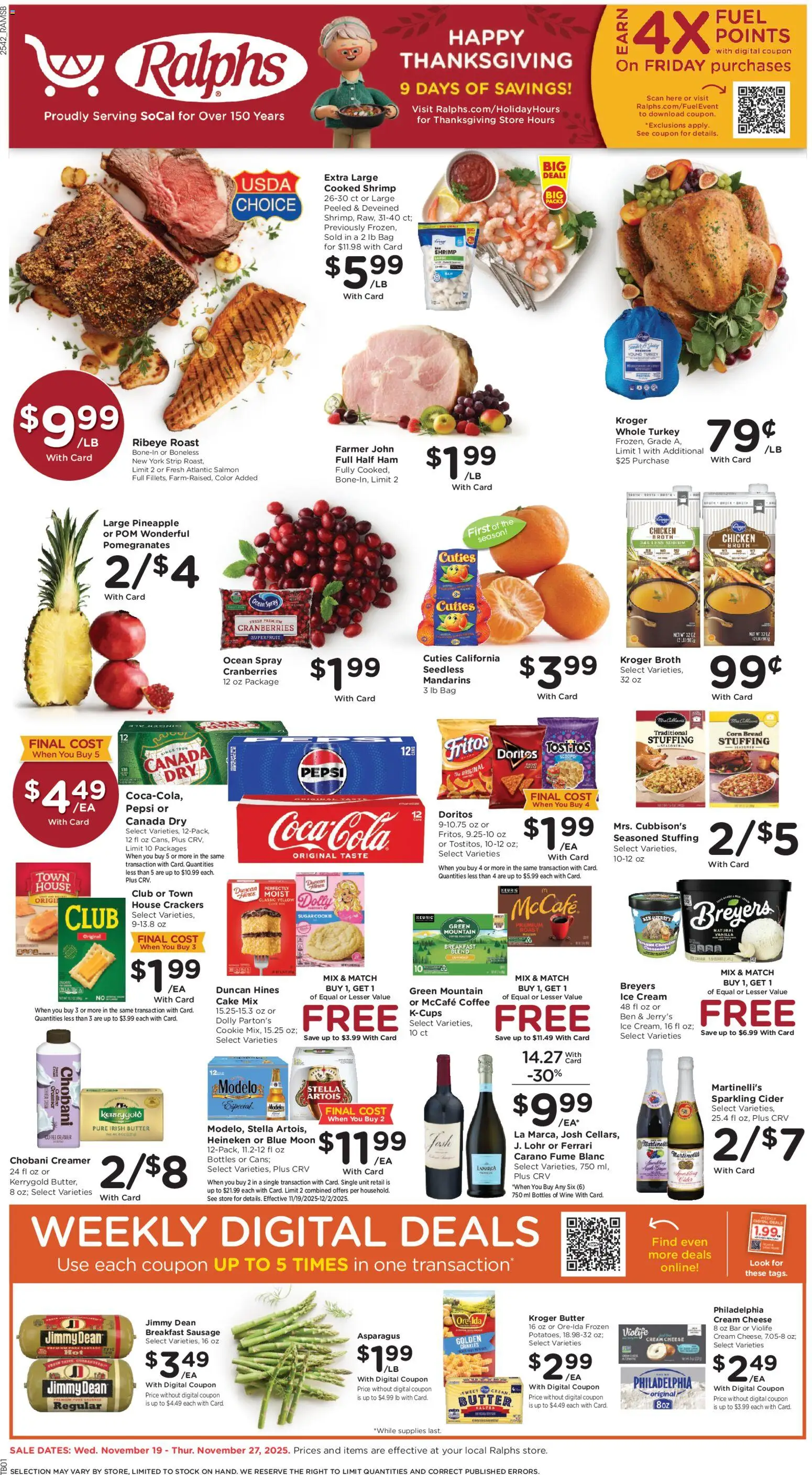Ralphs Black Friday - page 1- valid from 11/19/2025