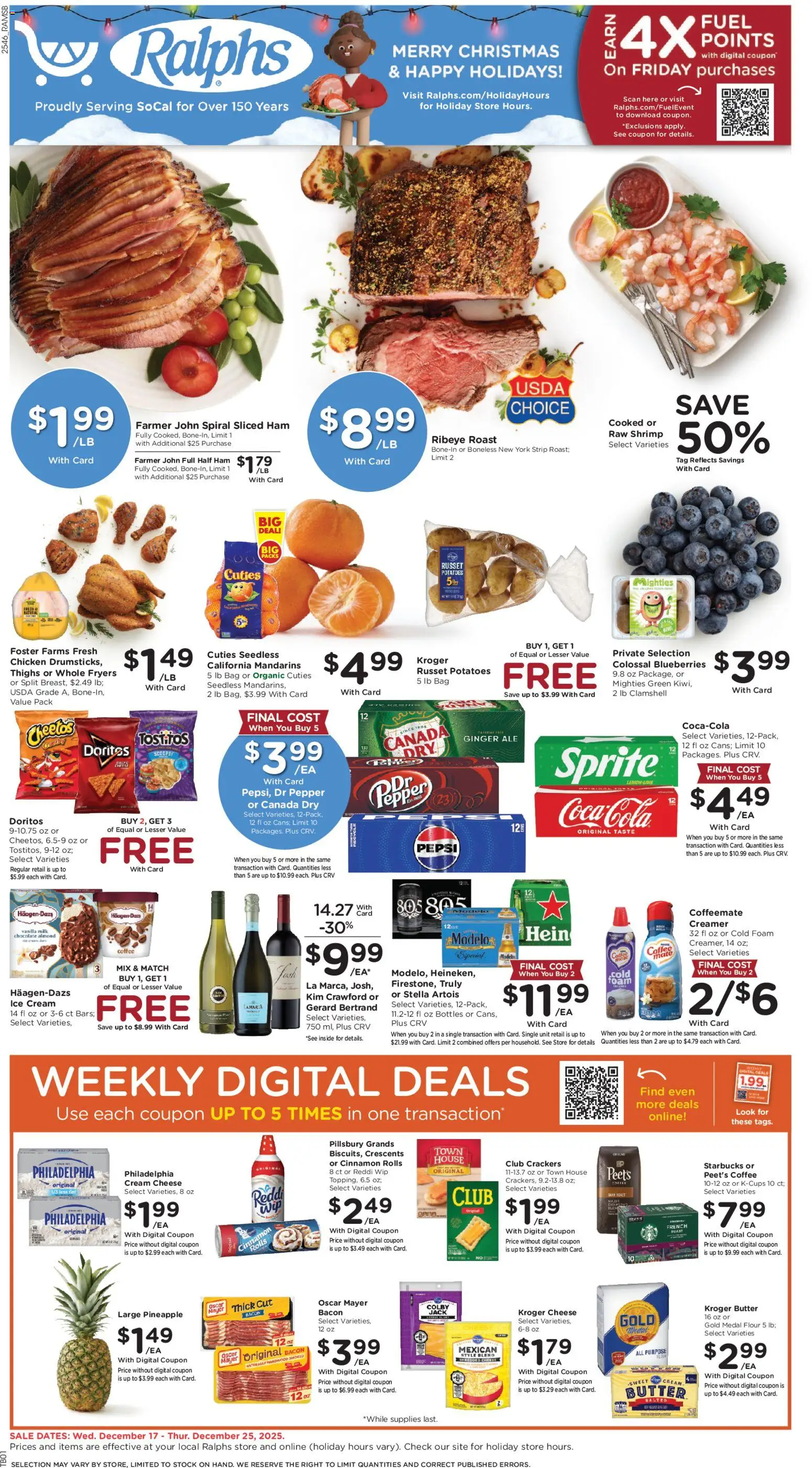 Ralphs Weekly Ad - page 1- valid from 12/17/2025