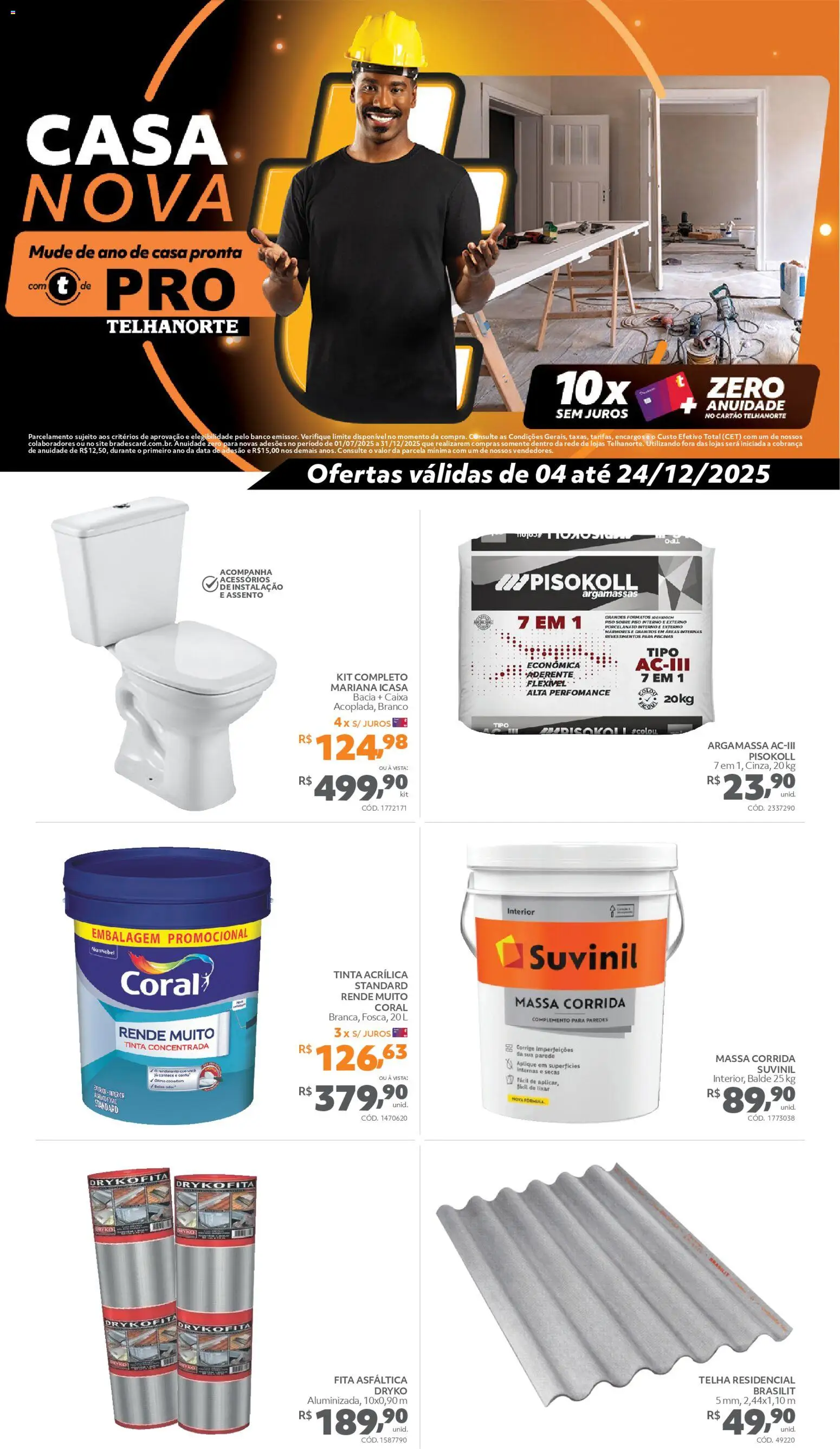 Telhanorte - Ofertas Pro - página 1- válido a partir de 04/12/2025
