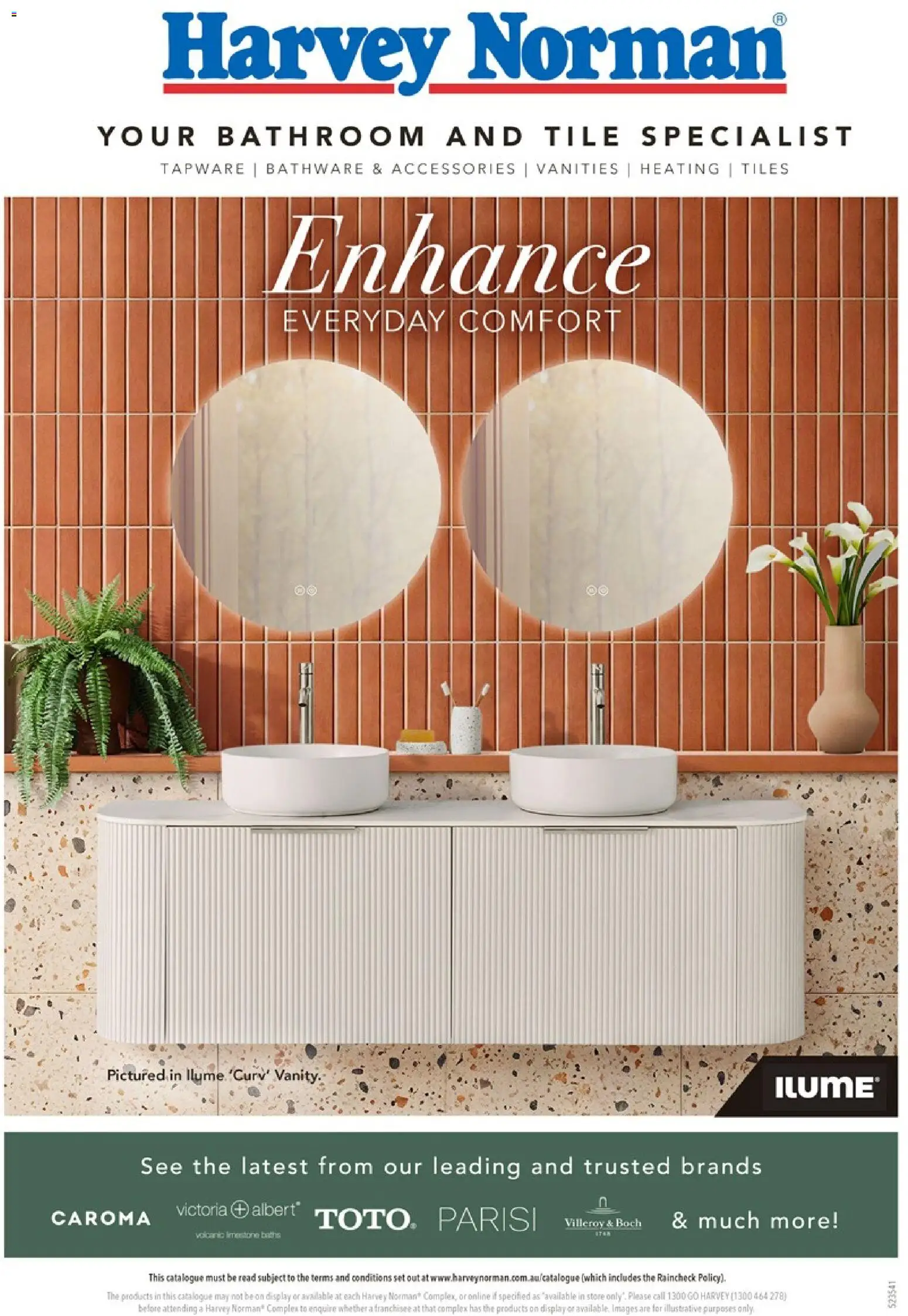 Harvey Norman Enhance Everyday Comfort Bathroom Catalogue - page 1- valid from 04/12/2025