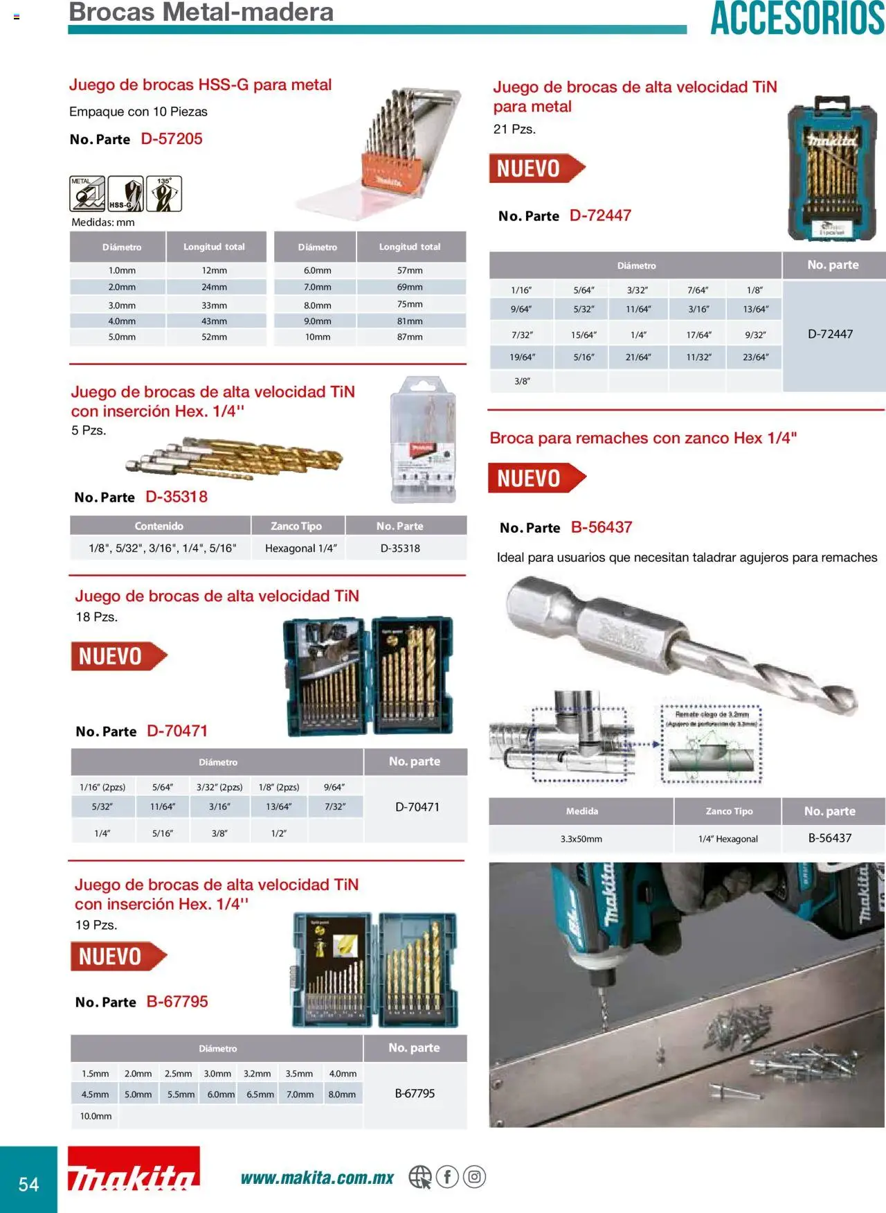 Makita catálogo Accesorios - página 54- válido desde 08/07/2024