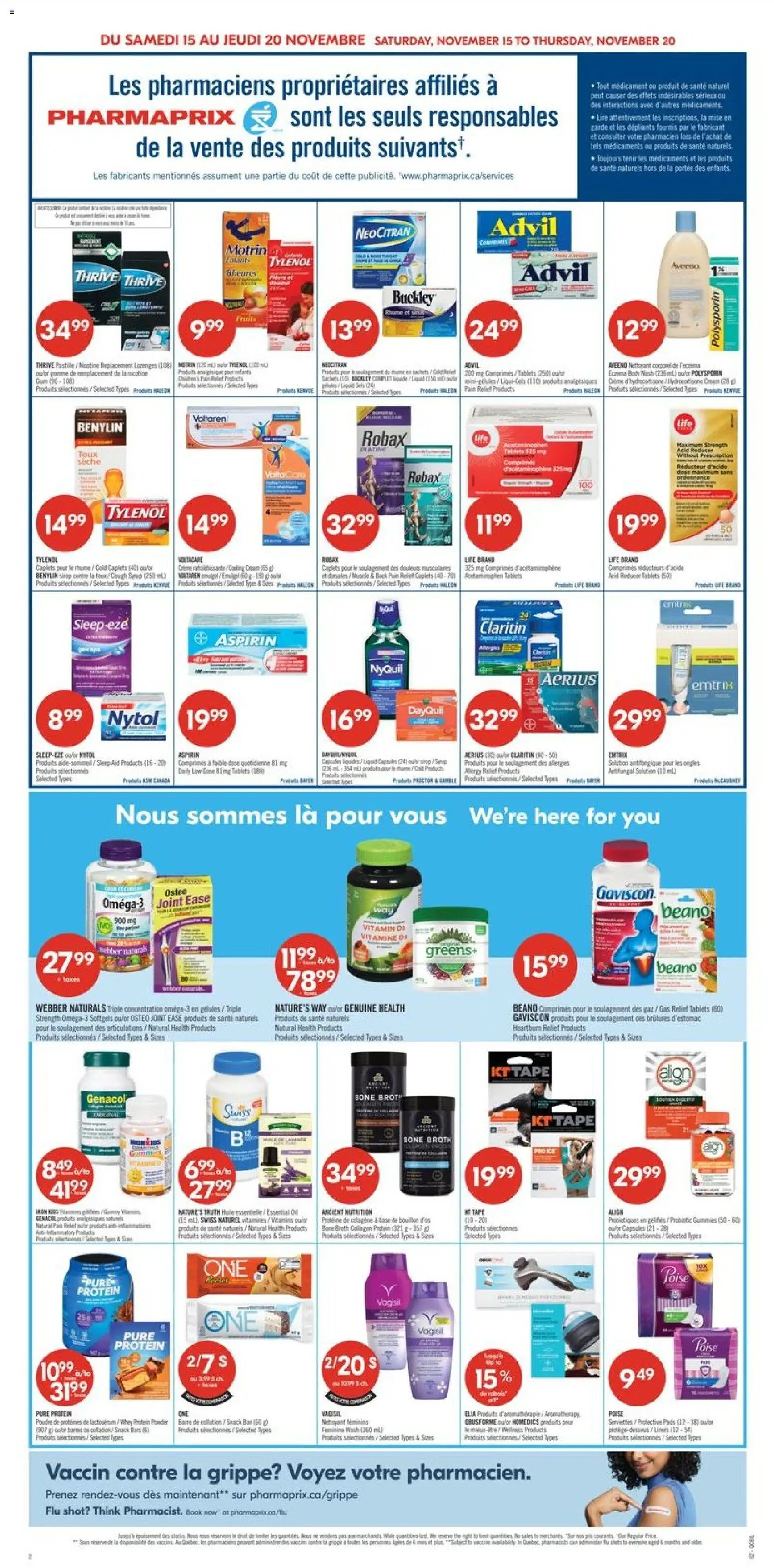 Pharmaprix weekly flyer / circulaire - page 4- valid from Nov 15, 2025