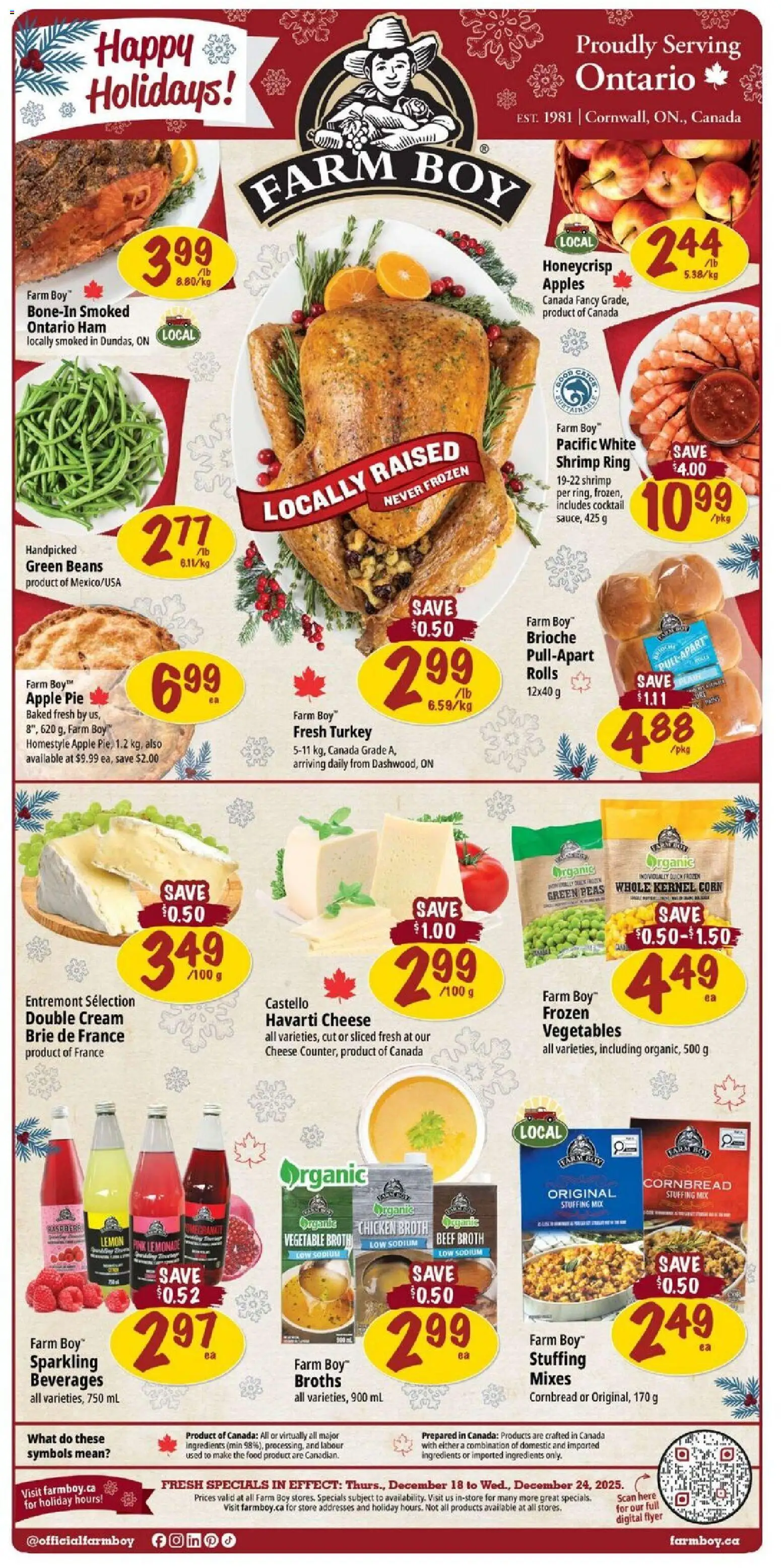Farm Boy weekly flyer / circulaire - page 1- valid from Dec 18, 2025