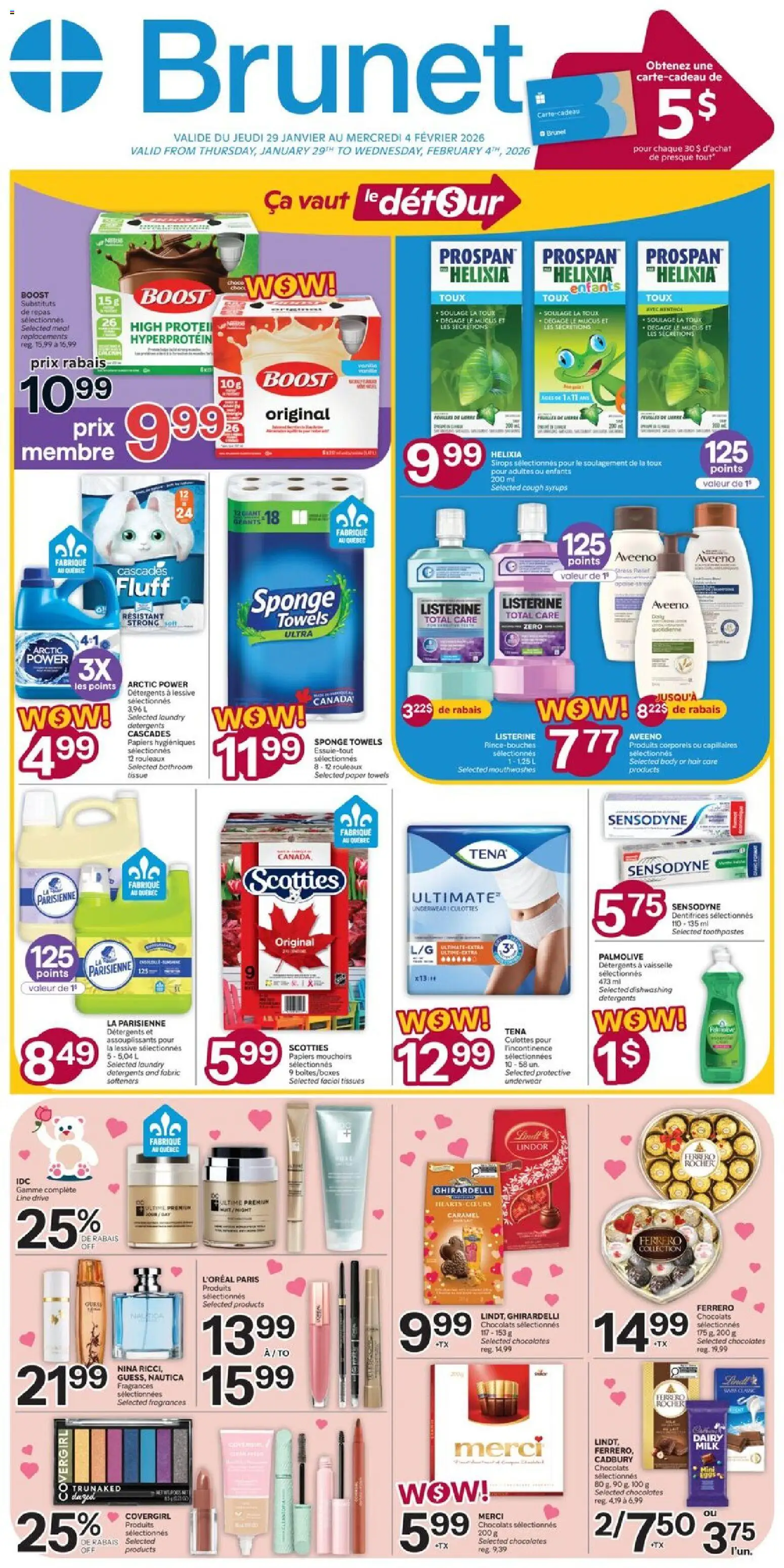 Brunet weekly flyer / circulaire - page 1- valid from Jan 29, 2026
