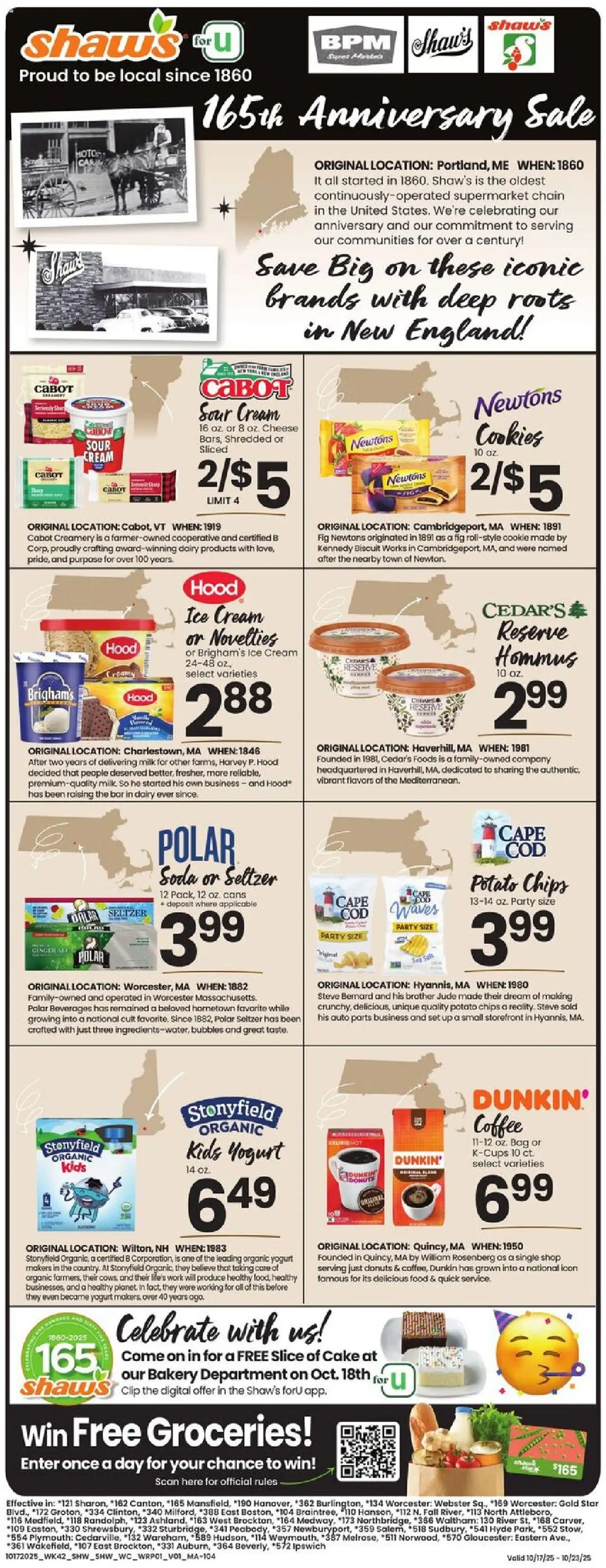 Shaw's Weekly Ad - page 1- valid from 10/17/2025