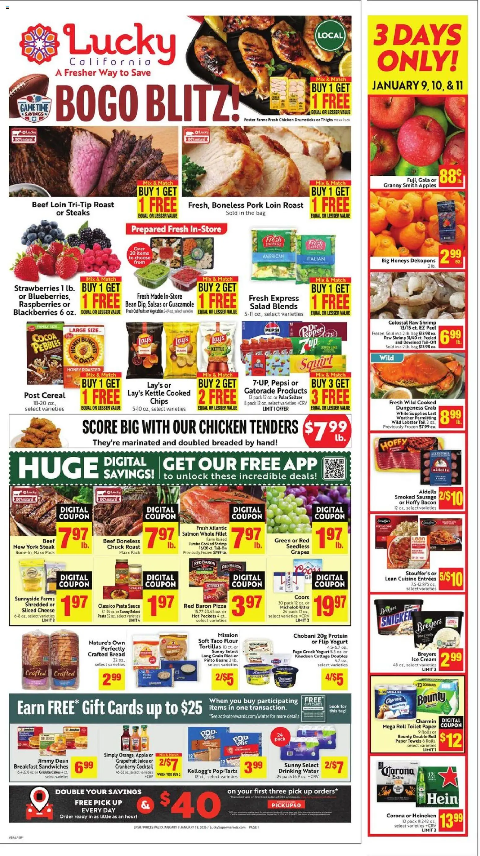 Lucky Supermarkets Weekly - AK - page 1- valid from 01/07/2026