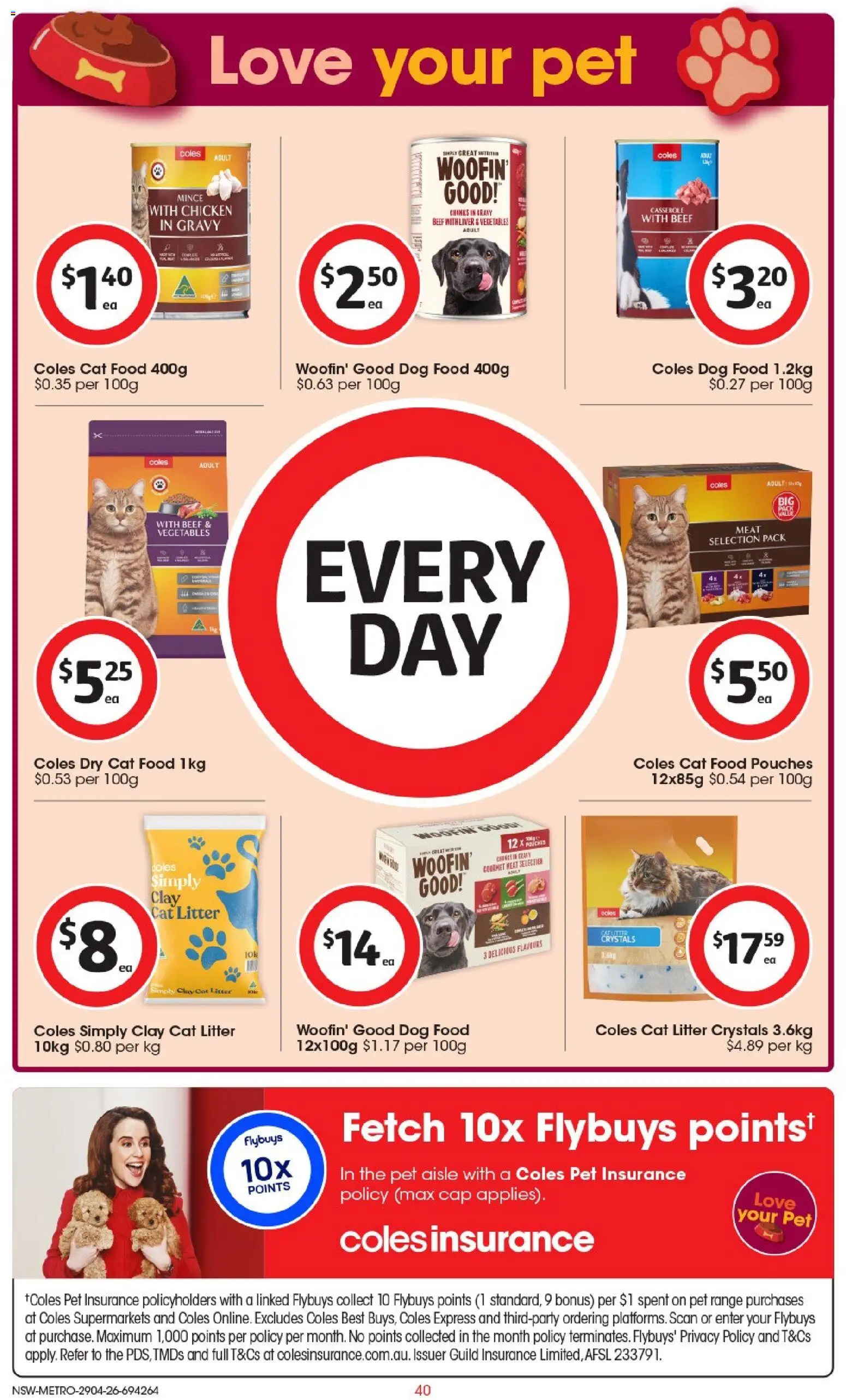 Coles catalogue  - page 40- valid from 29/04/2026