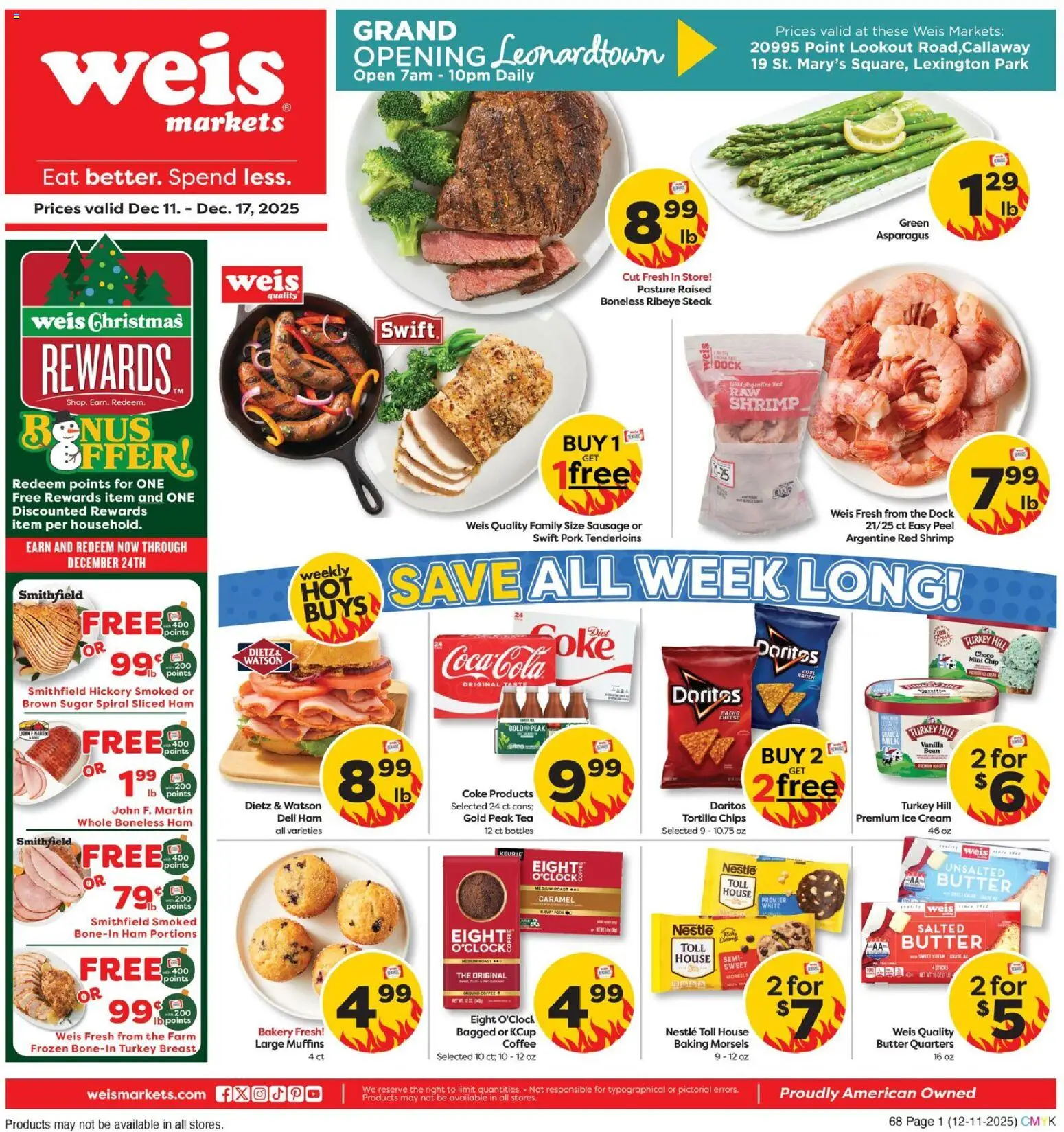Weis Weekly Circular - MD - page 1- valid from 12/11/2025