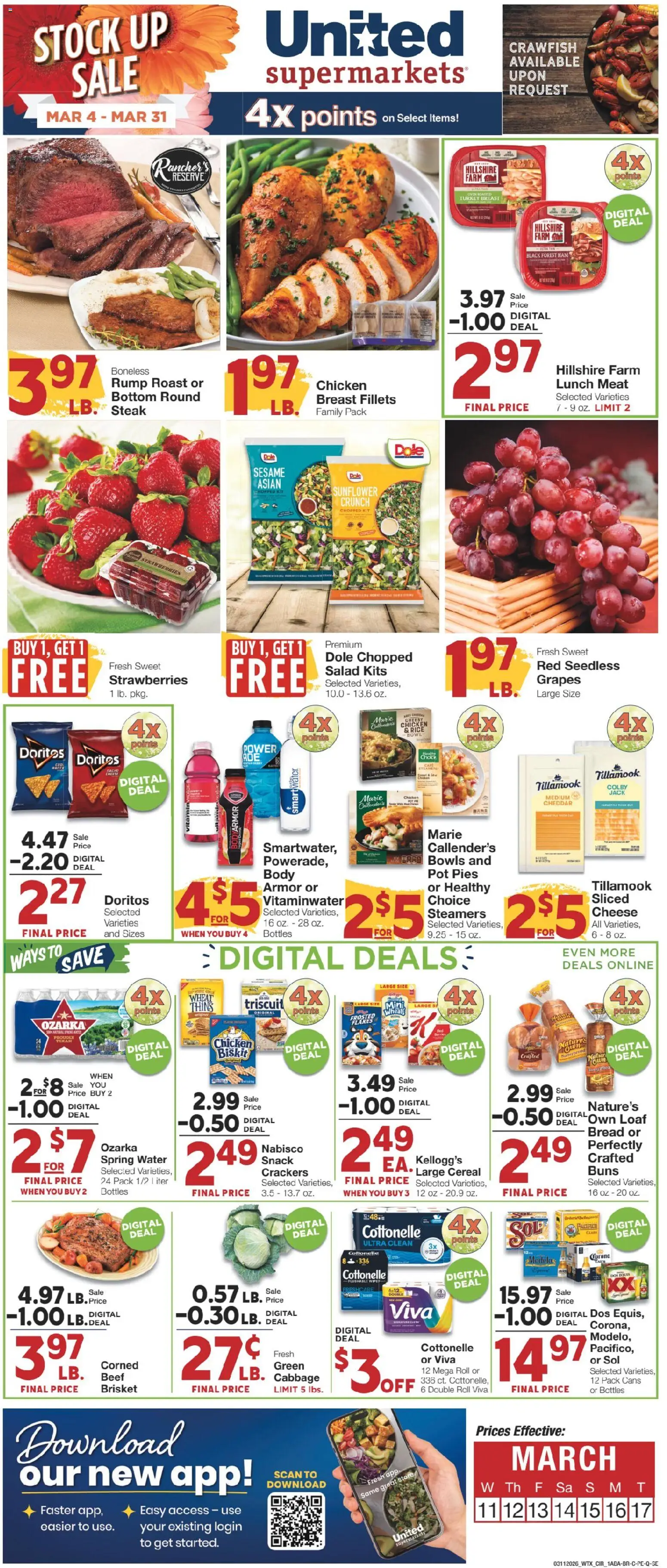 United Supermarkets Weekly Ad - page 1- valid from 03/10/2026