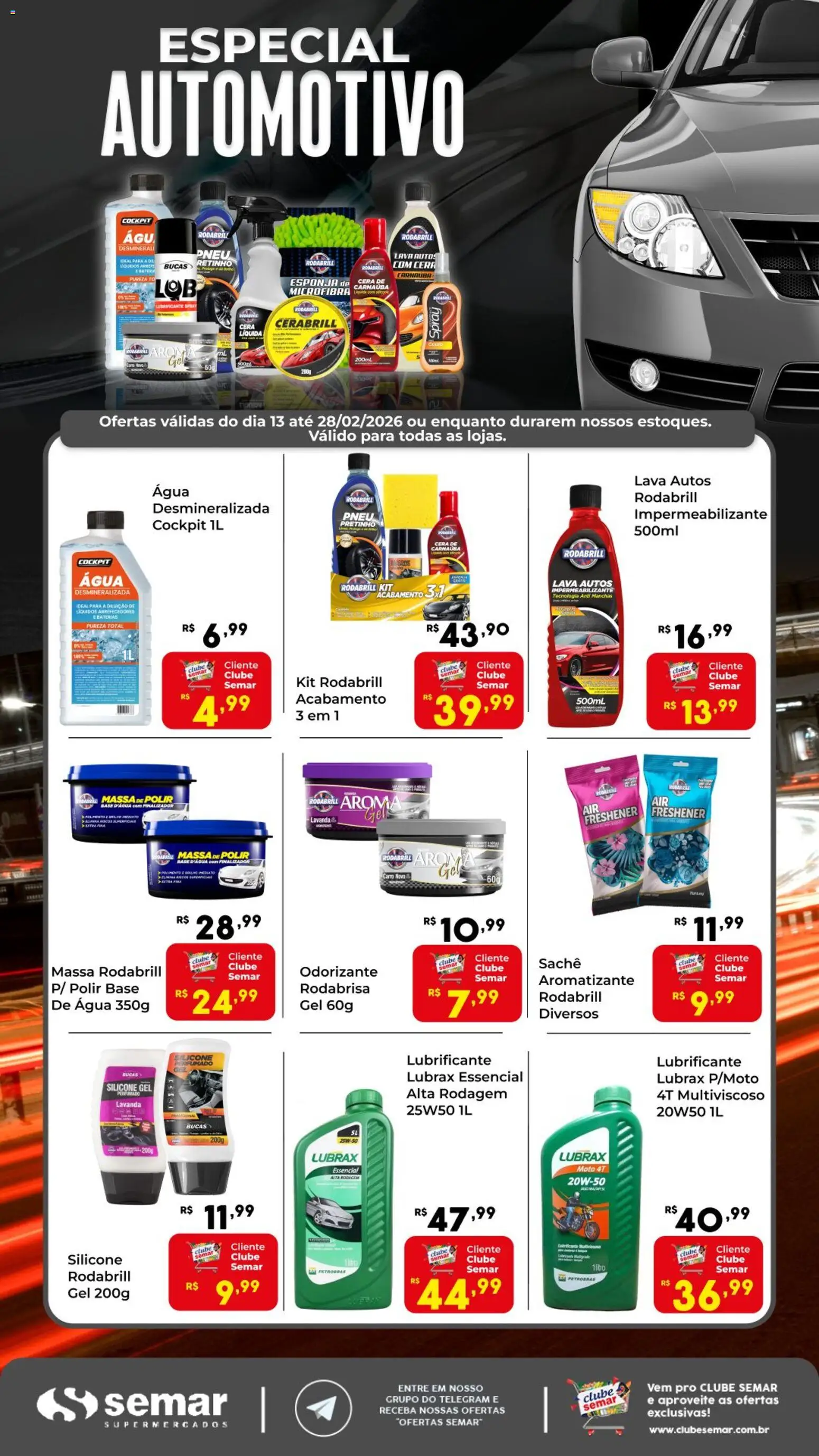 Semar Supermercado - Ofertas Especial Automotivo - página 1- válido a partir de 13/02/2026
