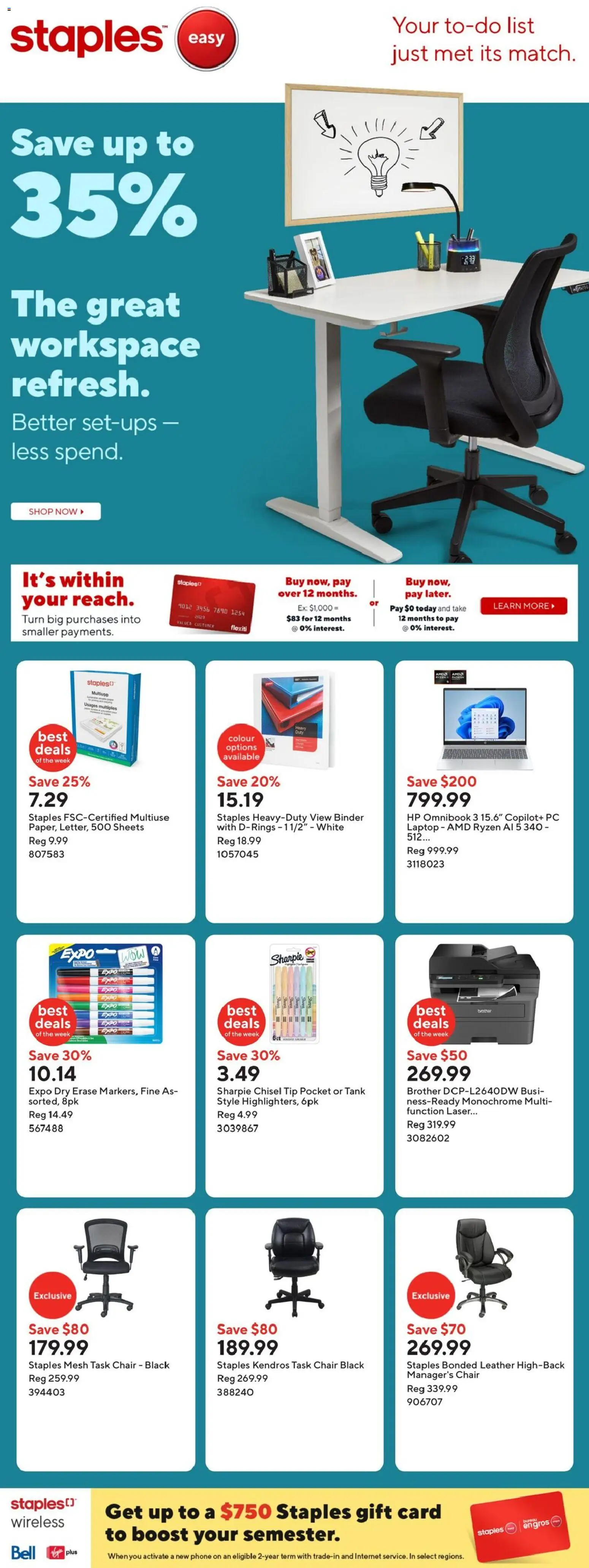 Staples weekly flyer / circulaire - page 1- valid from Jan 16, 2026