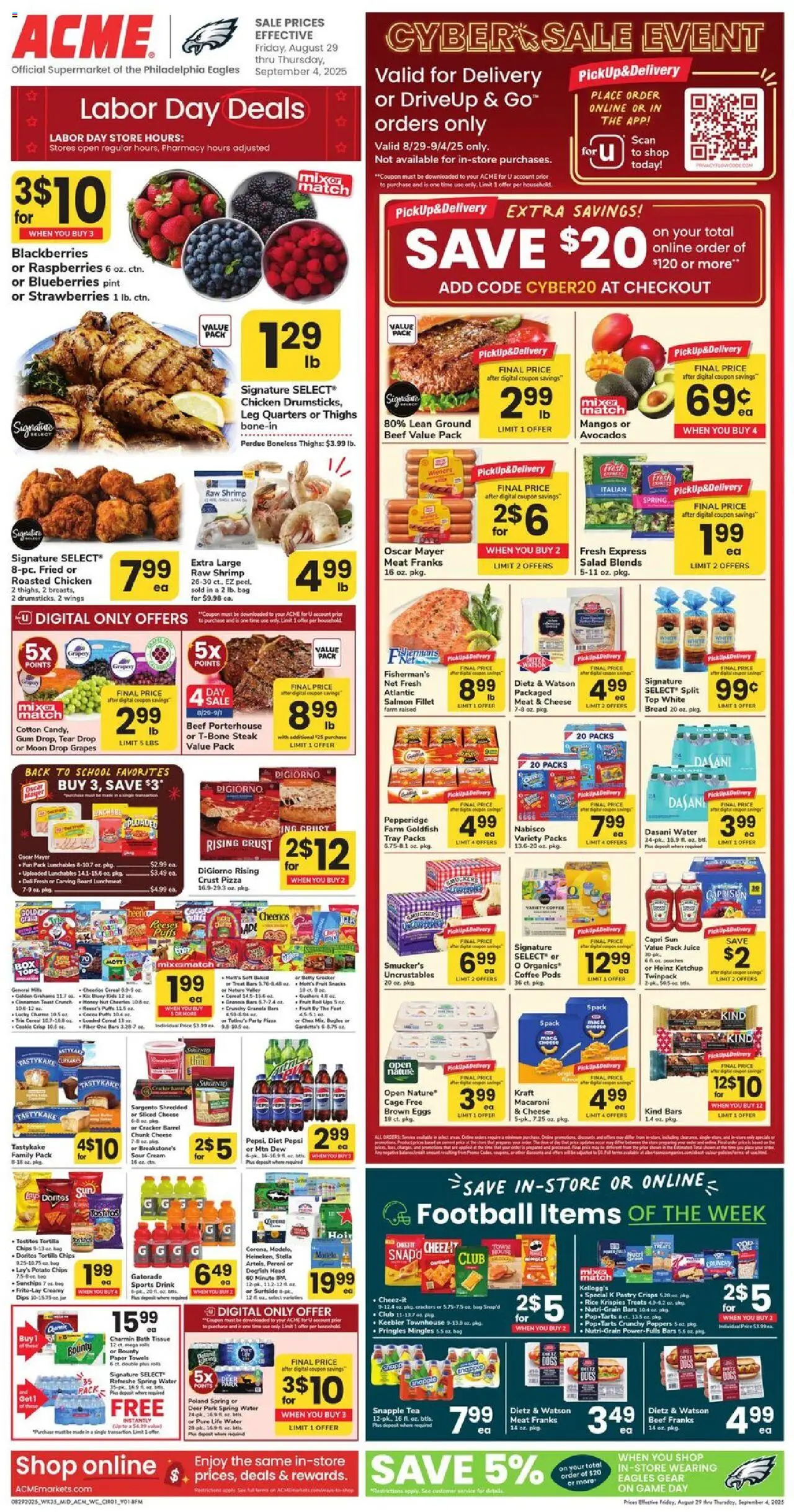 Acme Weekly Ad - page 1- valid from 08/29/2025