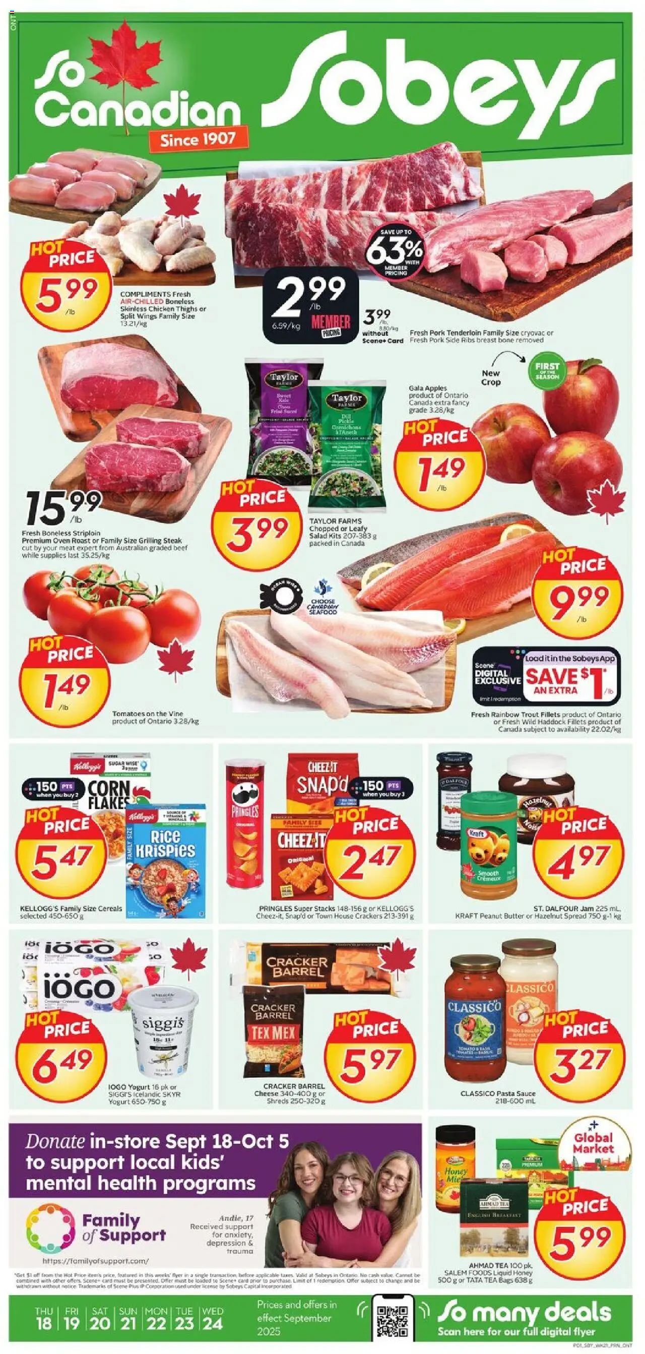 Sobeys weekly flyer / circulaire - page 1- valid from Sep 18, 2025