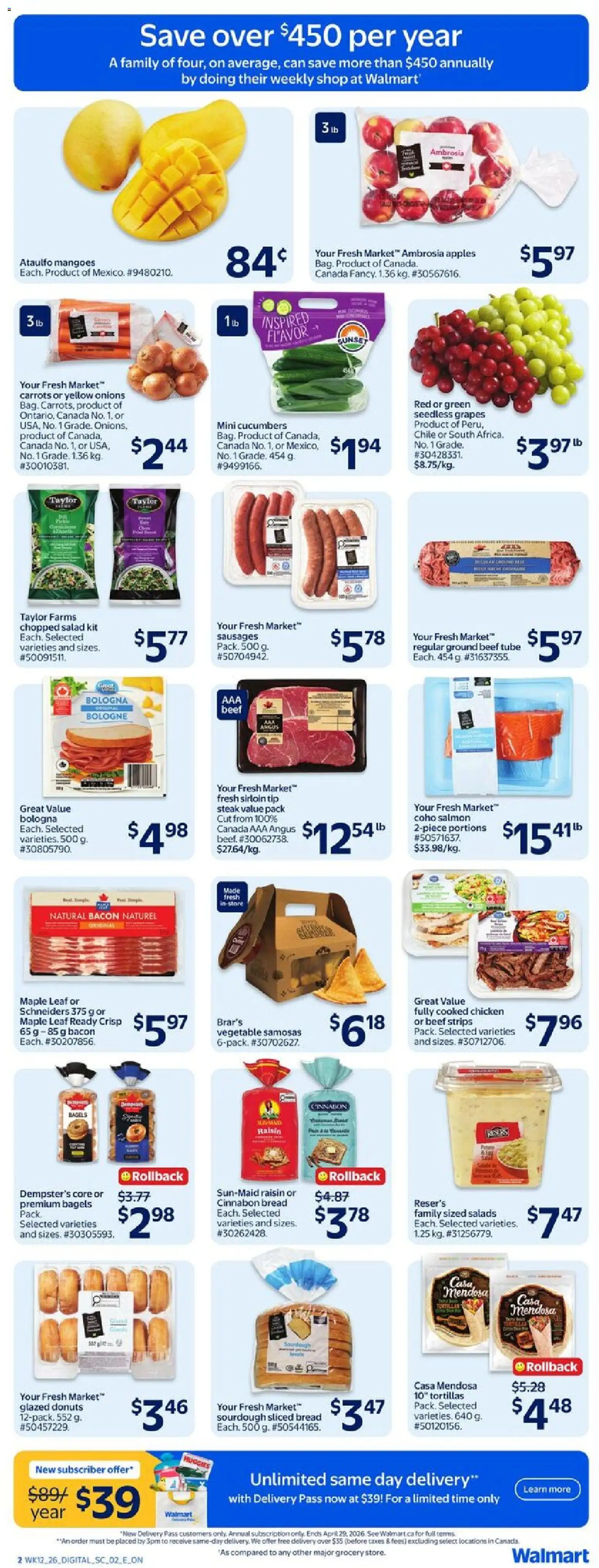 Walmart weekly flyer - page 3- valid from Apr 16, 2026