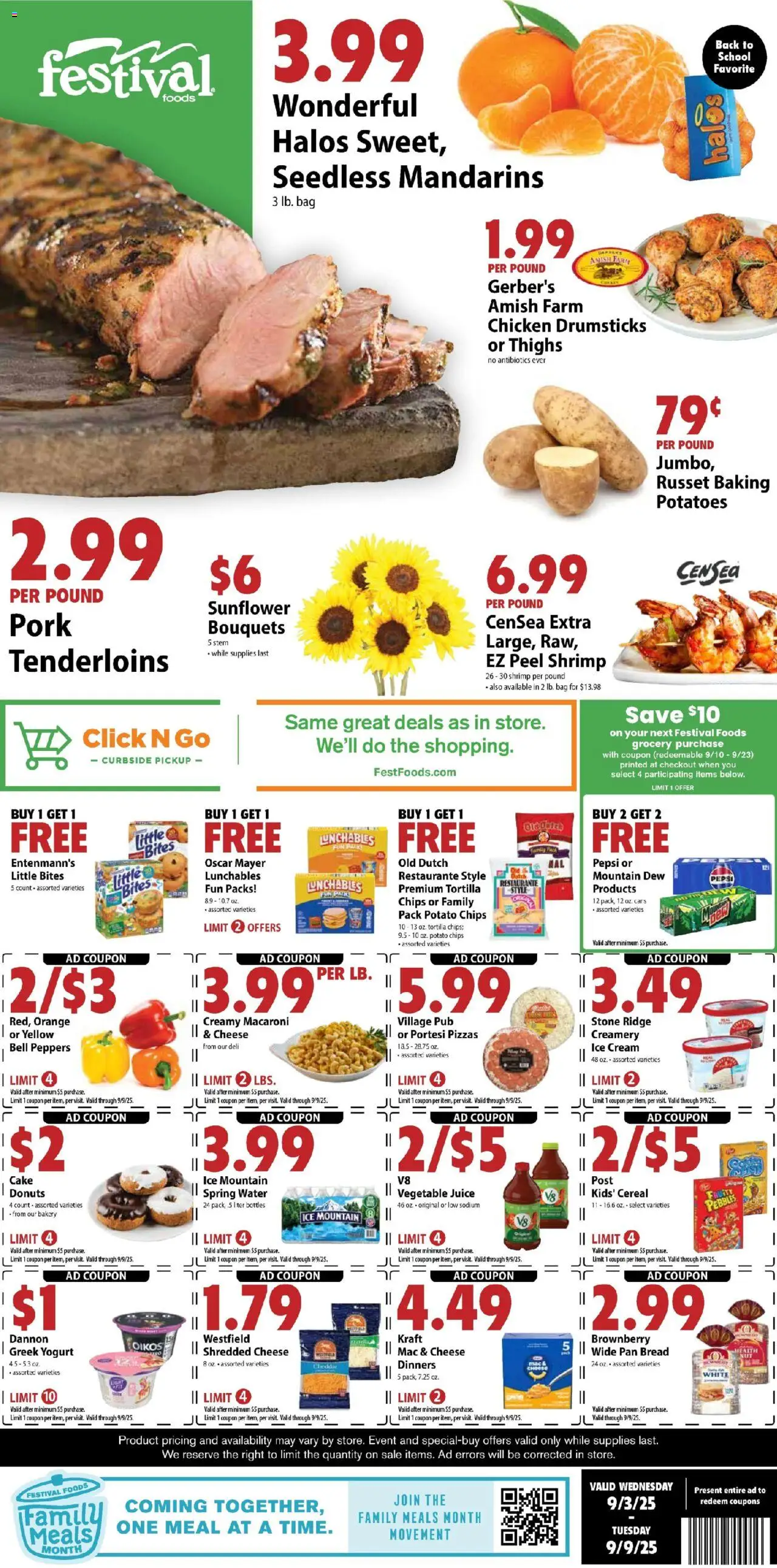 Festival Foods Weekly Ad - page 1- valid from 09/03/2025
