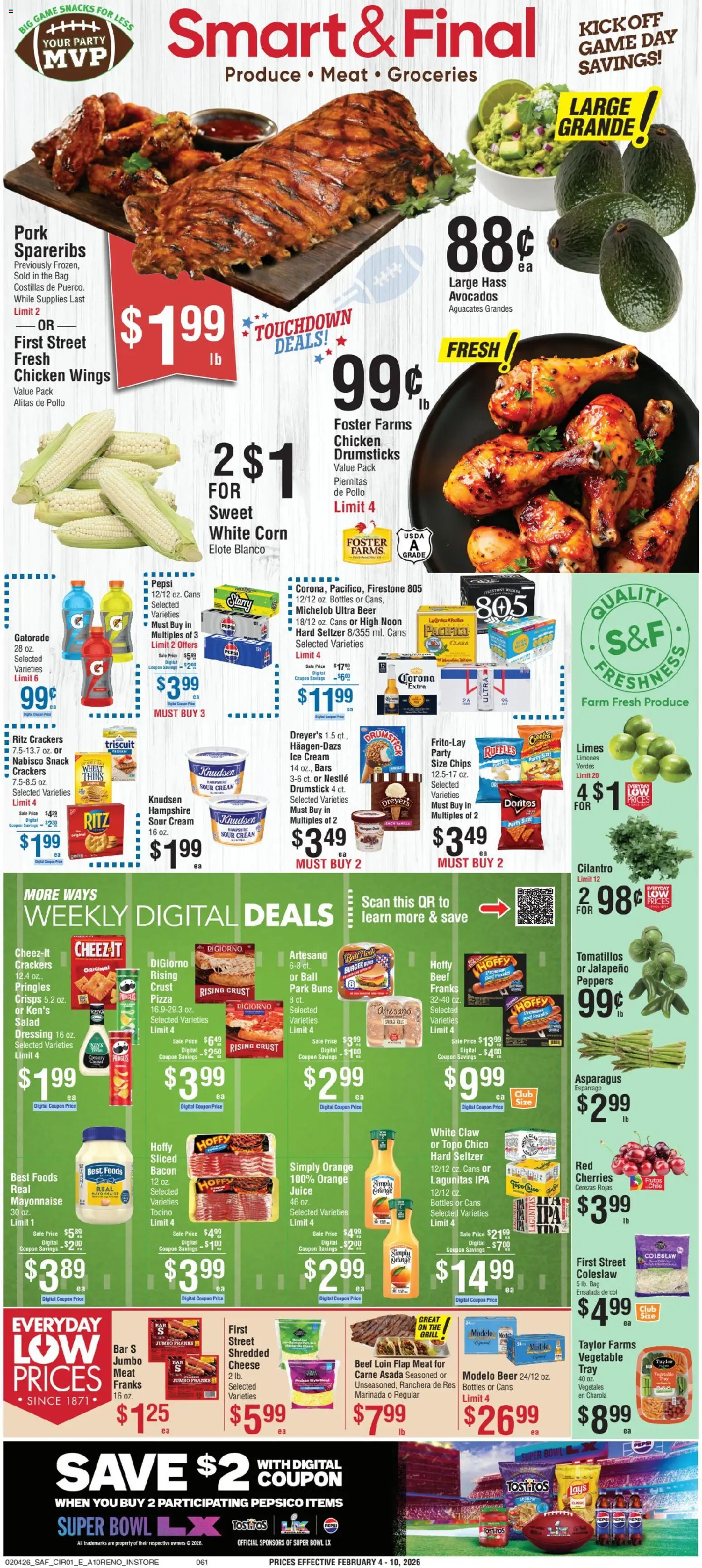Smart & Final Weekly Ad - page 1- valid from 02/04/2026