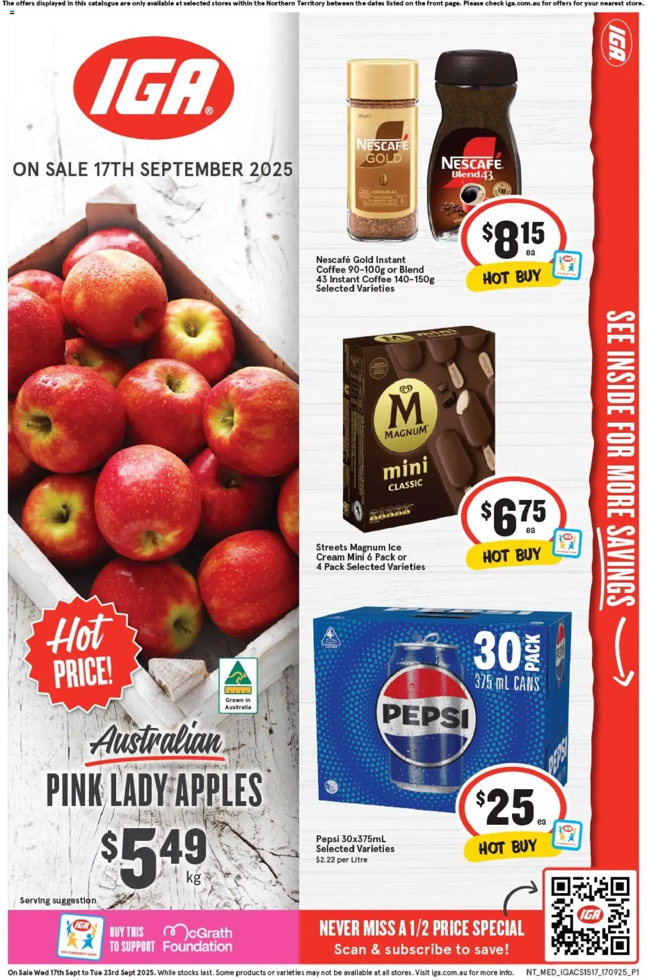 IGA Catalogue NT - page 1- valid from 17/09/2025