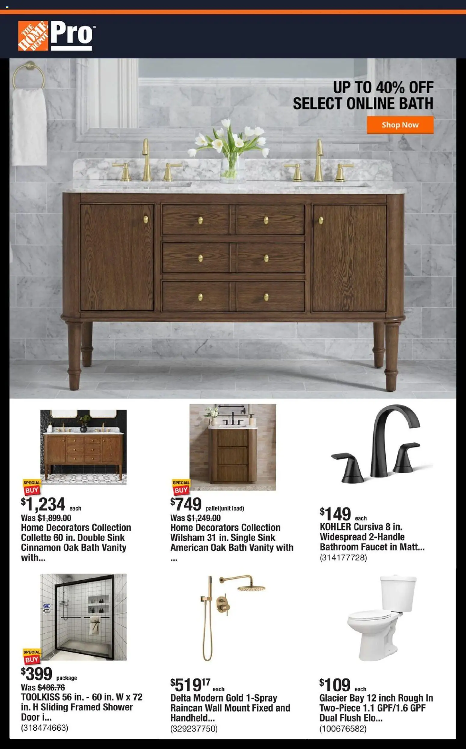 Home Depot Shop Pro Ad - page 1- valid from 10/27/2025
