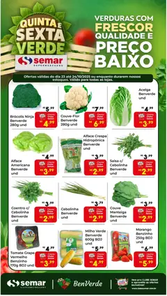 Pré-visualização Semar Supermercado - Ofertas BenVerde válida a partir de 23/10/2025