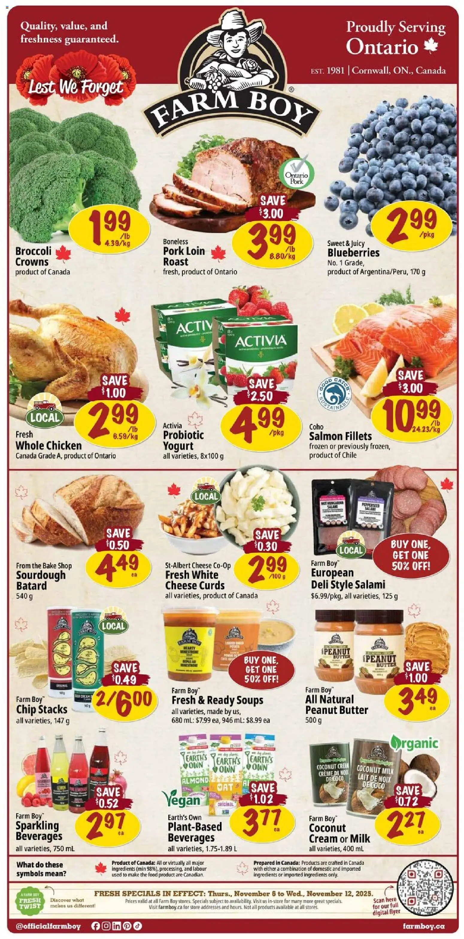 Farm Boy weekly flyer / circulaire - page 1- valid from Nov 6, 2025