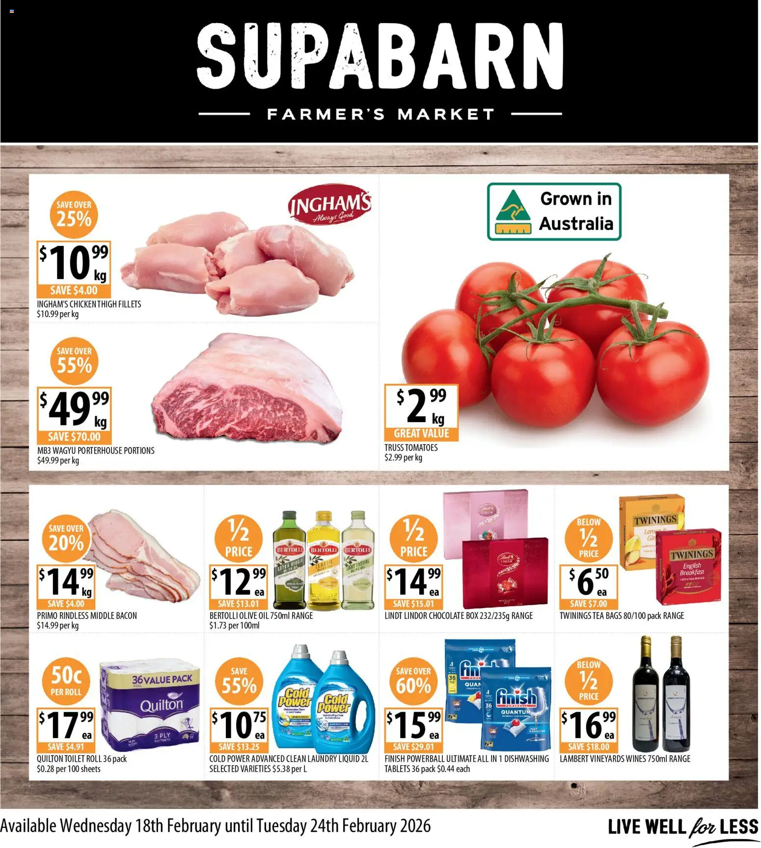Supabarn Catalogue  - page 1- valid from 18/02/2026