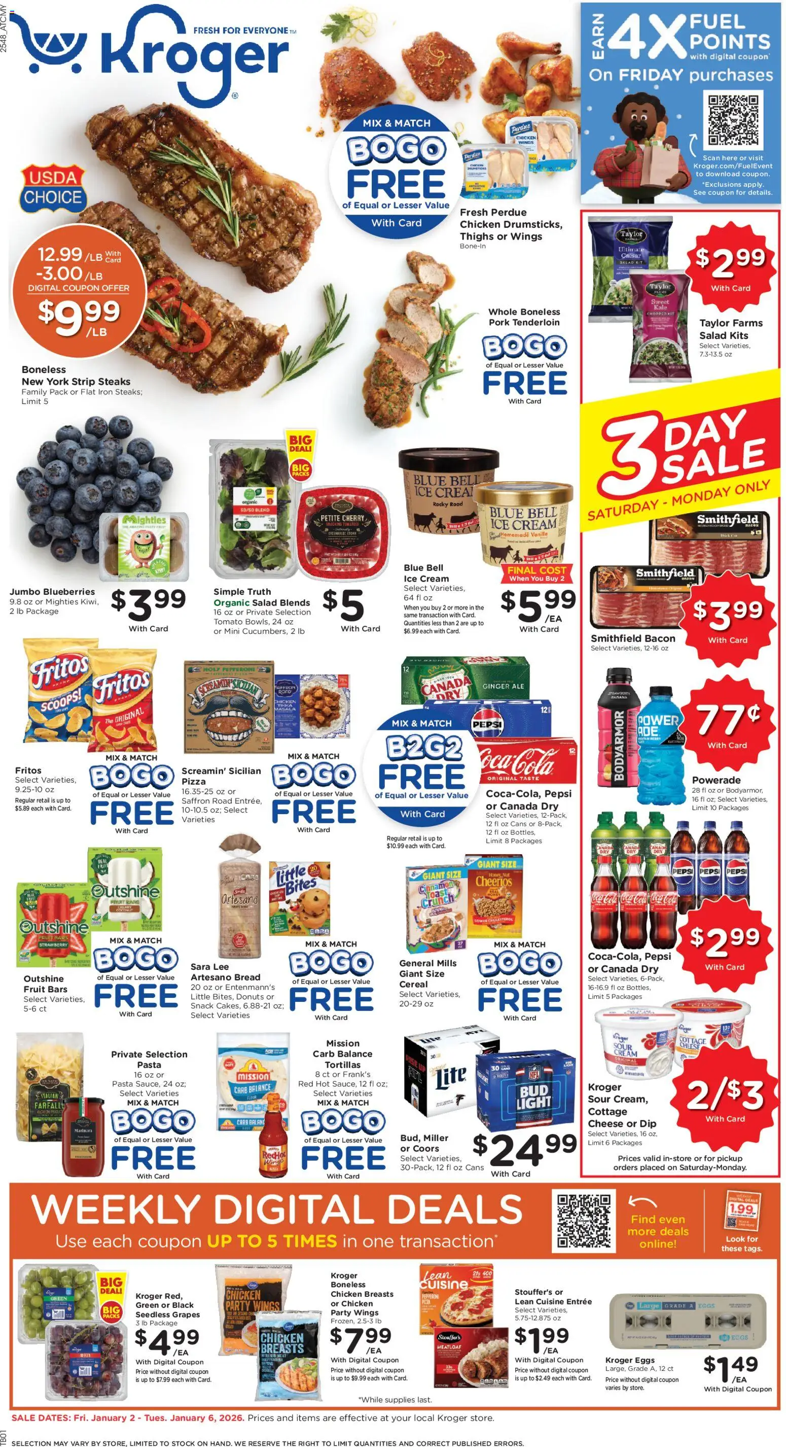 Kroger Weekly Ad - page 1- valid from 01/02/2026