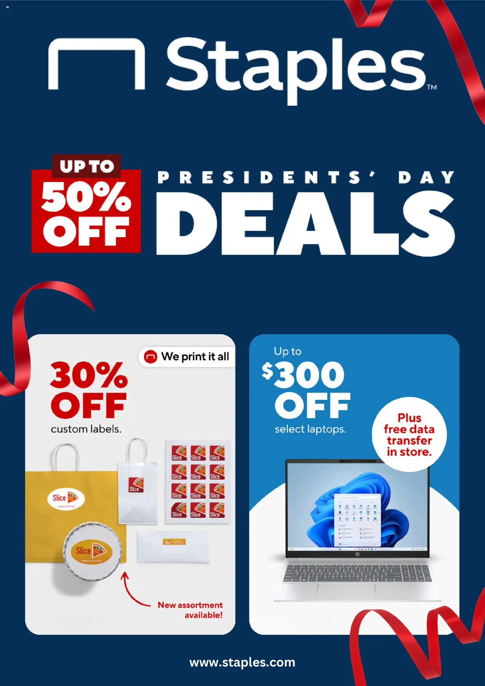 Staples Weekly Ad - page 1- valid from 02/08/2026