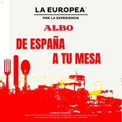 La Europea catálogo Albo de España a tu mesa válido desde 01/01/2026