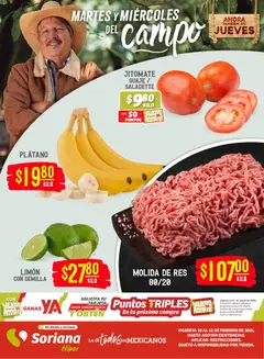 Soriana - Martes y Miércoles del Campo Híper: Tijuana, Mexicali, Ensenada, San Luis Río Colorado y Tecate válido desde 10/02/2026