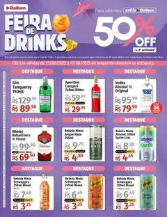 Pré-visualização Supermercado Dalben - Ofertas Feira de Drinks válida a partir de 15/08/2025