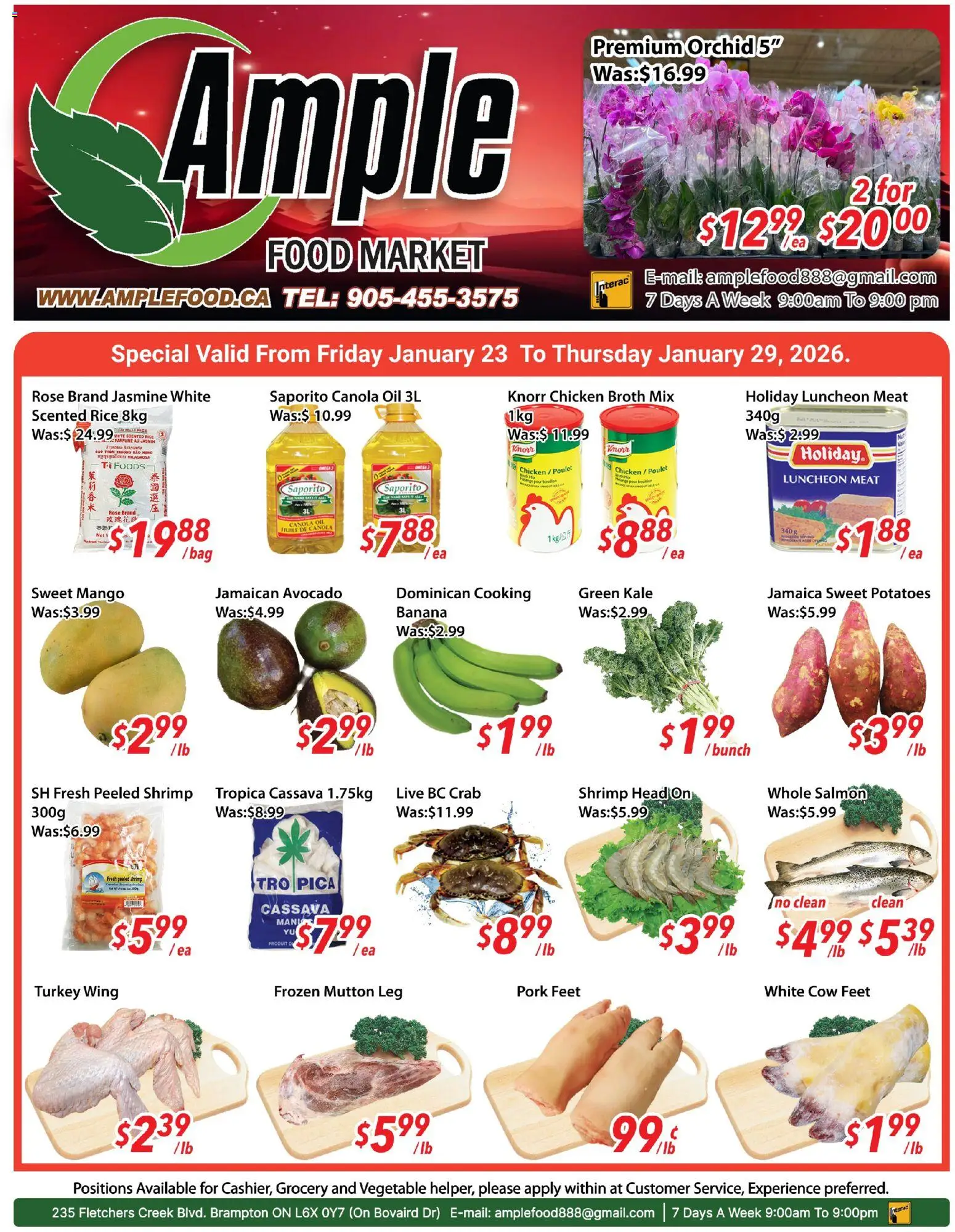 Ample Food Market weekly flyer / circulaire - page 1- valid from Jan 23, 2026