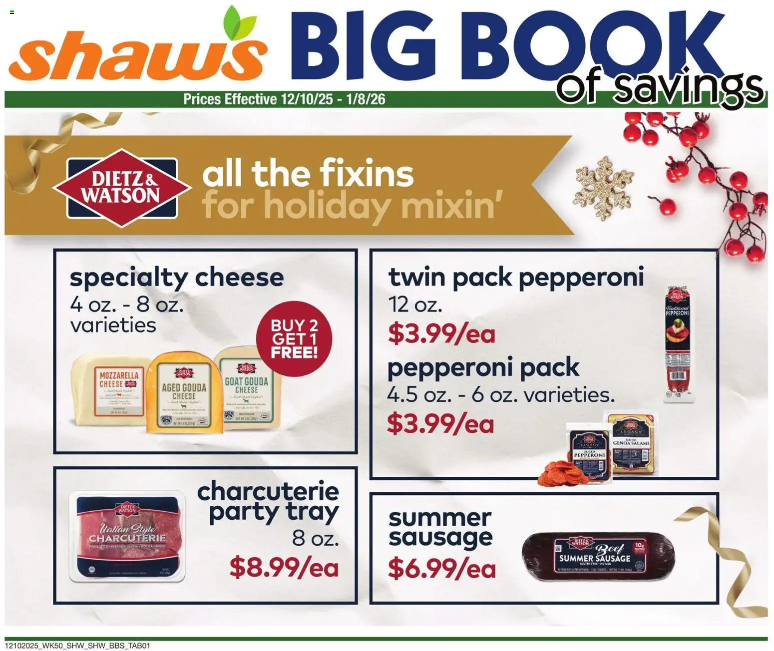 Shaw's Big Book of Savings - page 1- valid from 12/10/2025