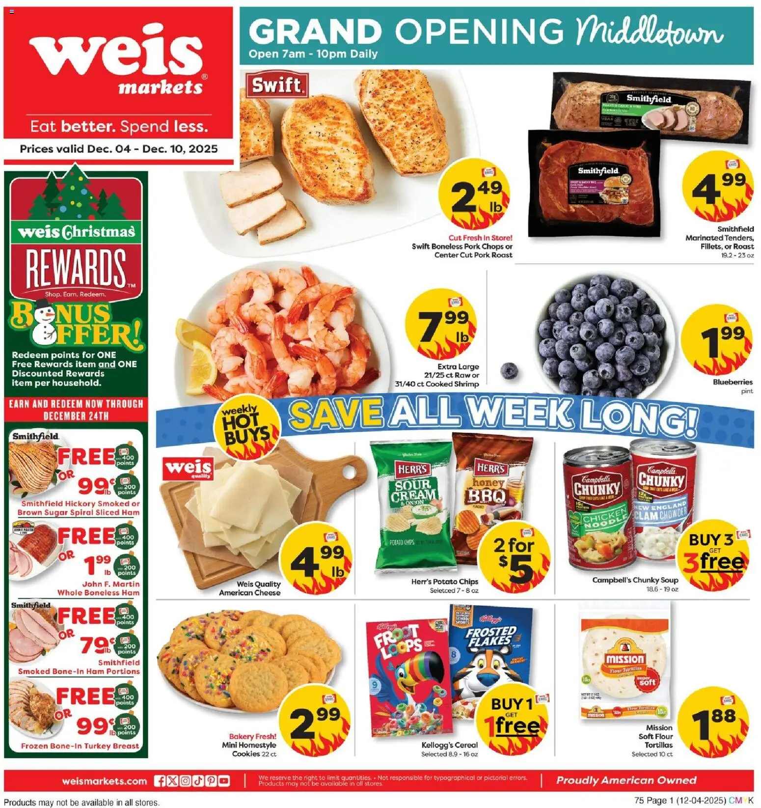 Weis Weekly Grand Opening - page 1- valid from 12/04/2025