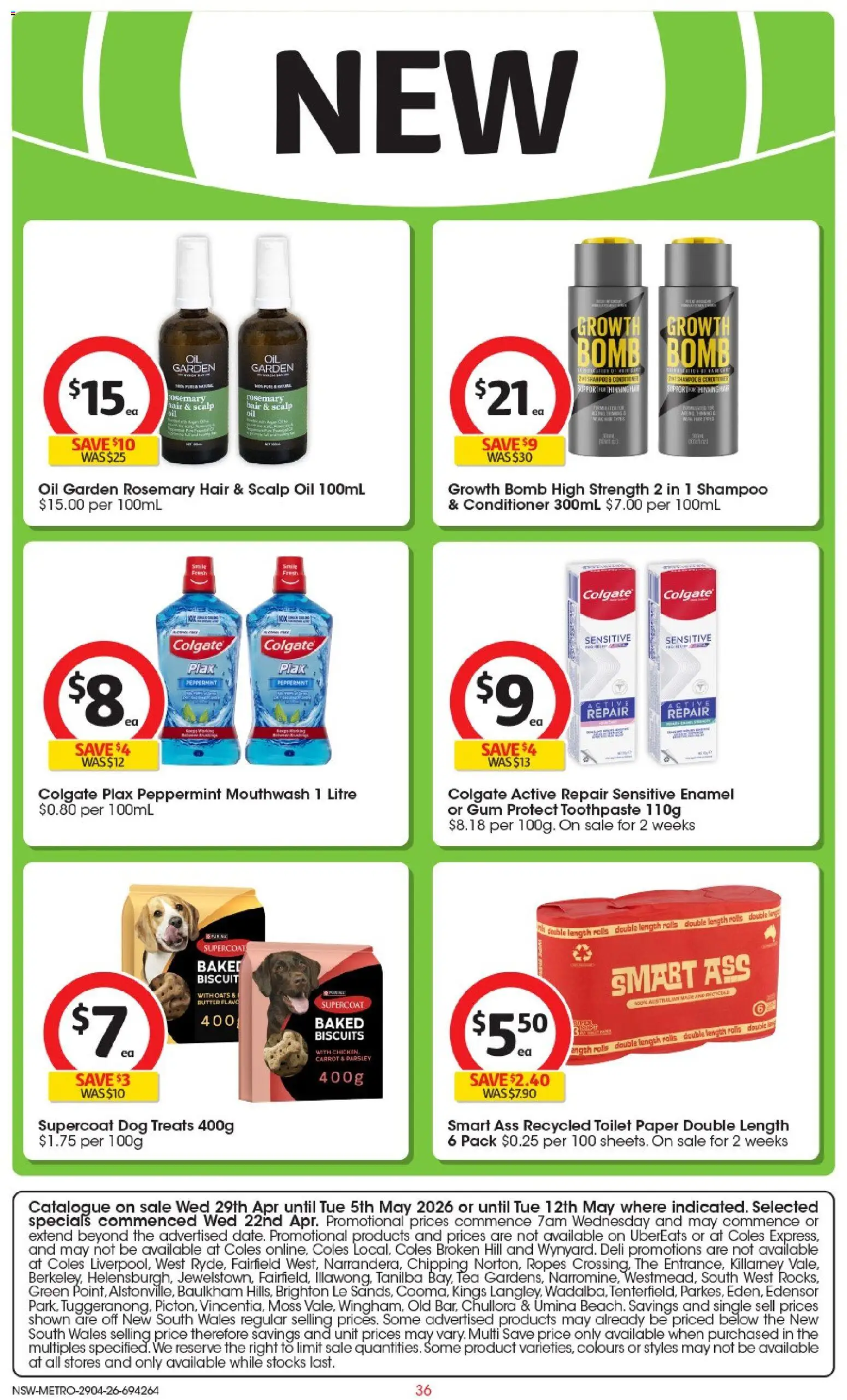 Coles catalogue  - page 36- valid from 29/04/2026
