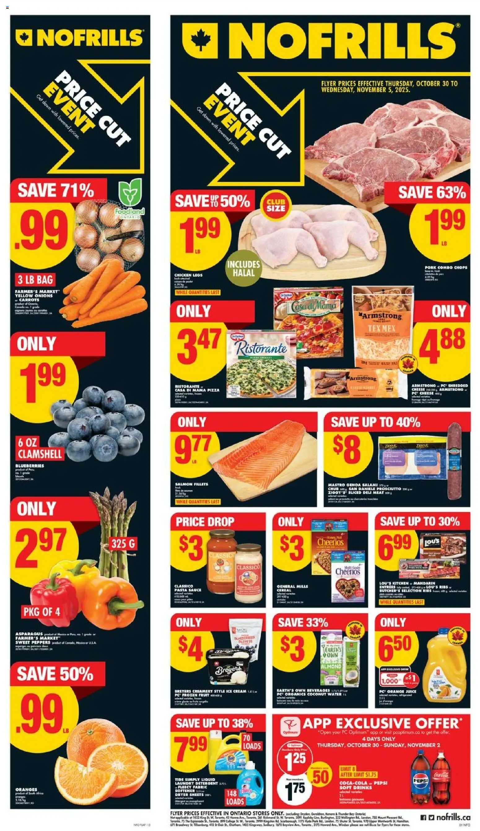 No Frills weekly flyer / circulaire - page 1- valid from Oct 30, 2025
