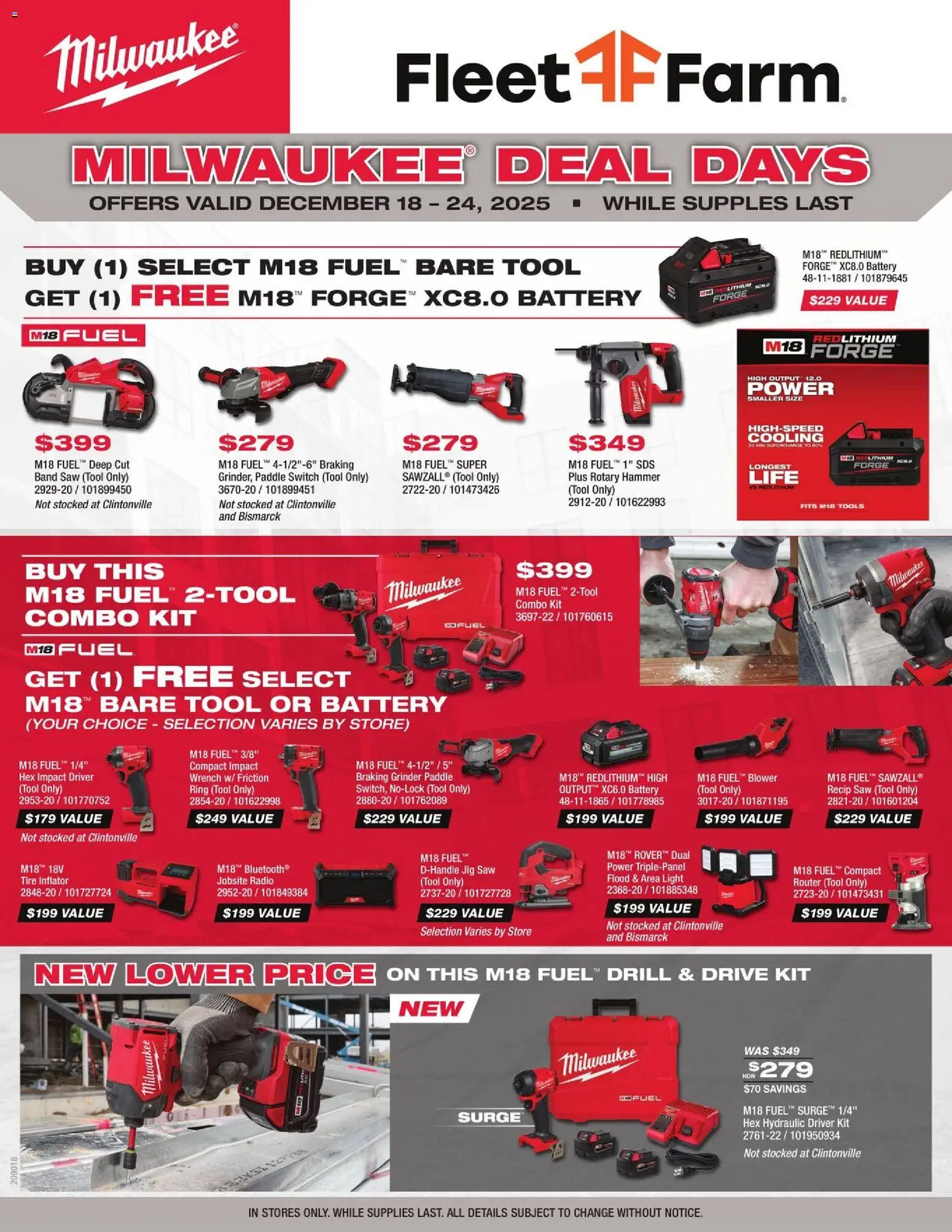 Mills Fleet Farm In Store Only Ad - page 1- valid from 12/18/2025