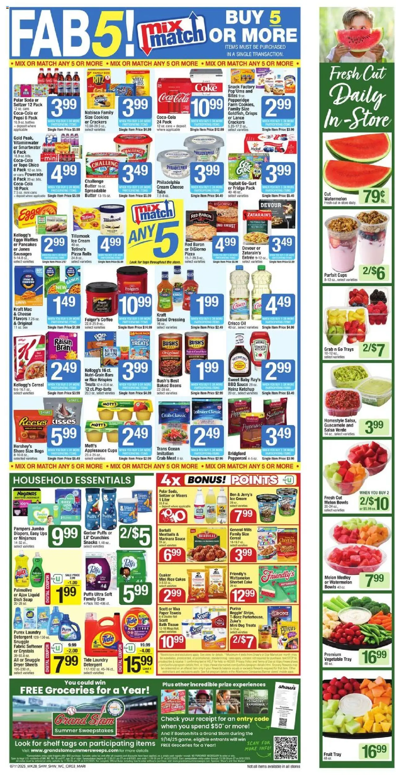 Shaw's Weekly Ad - page 3- valid from 07/11/2025
