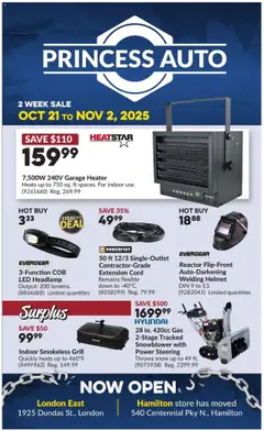Preview Princess Auto - 2 Week Sale! valid from Oct 21, 2025