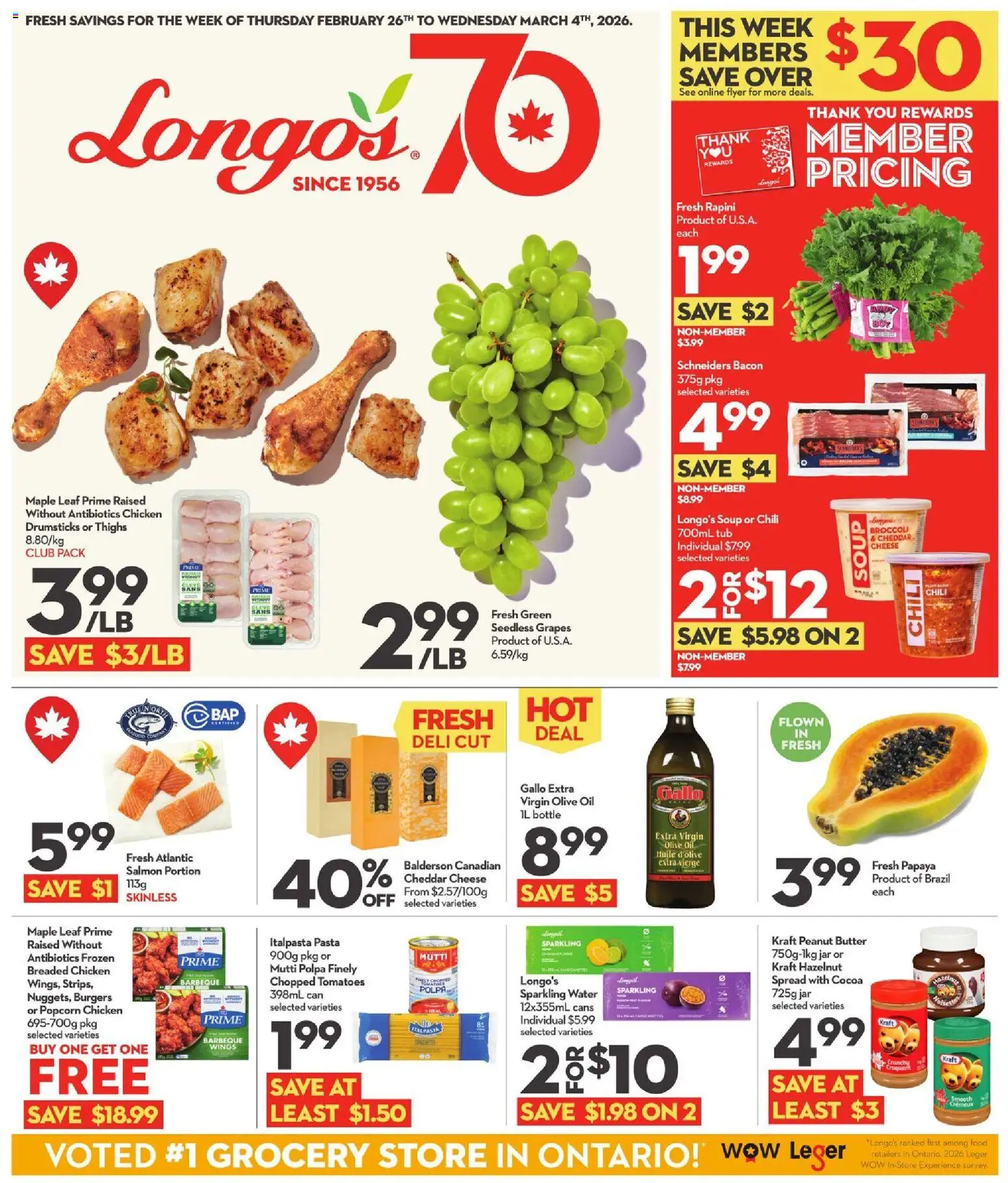 Longo's weekly flyer / circulaire - page 1- valid from Feb 26, 2026