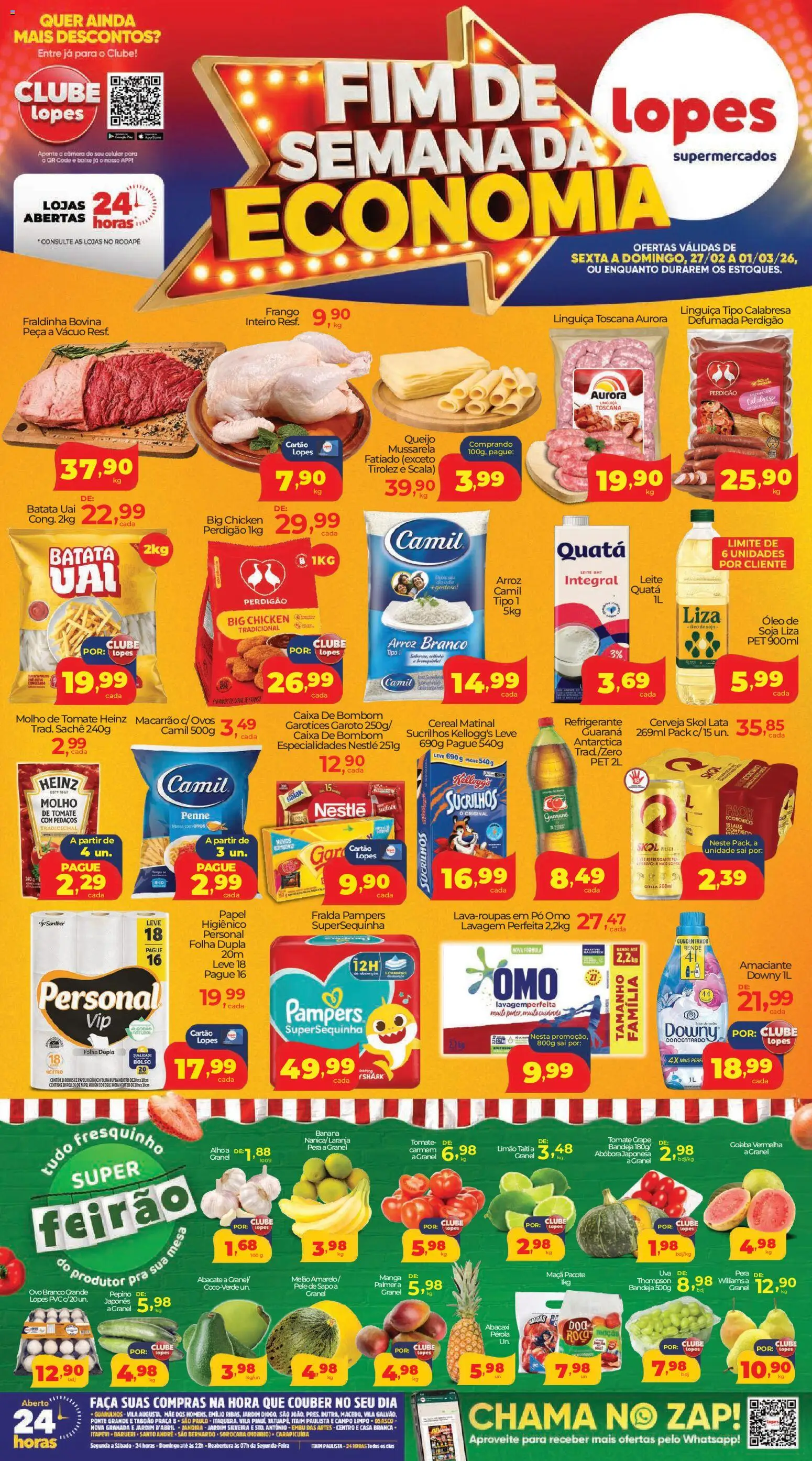 Lopes Supermercados - Ofertas da semana - página 1- válido a partir de 27/02/2026
