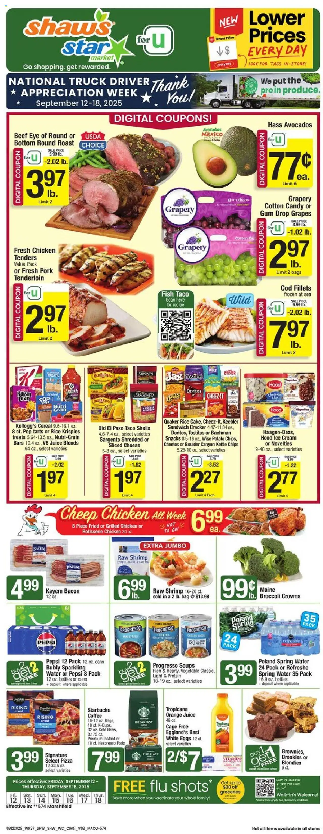 Star Market Weekly Ad - MA - page 1- valid from 09/12/2025
